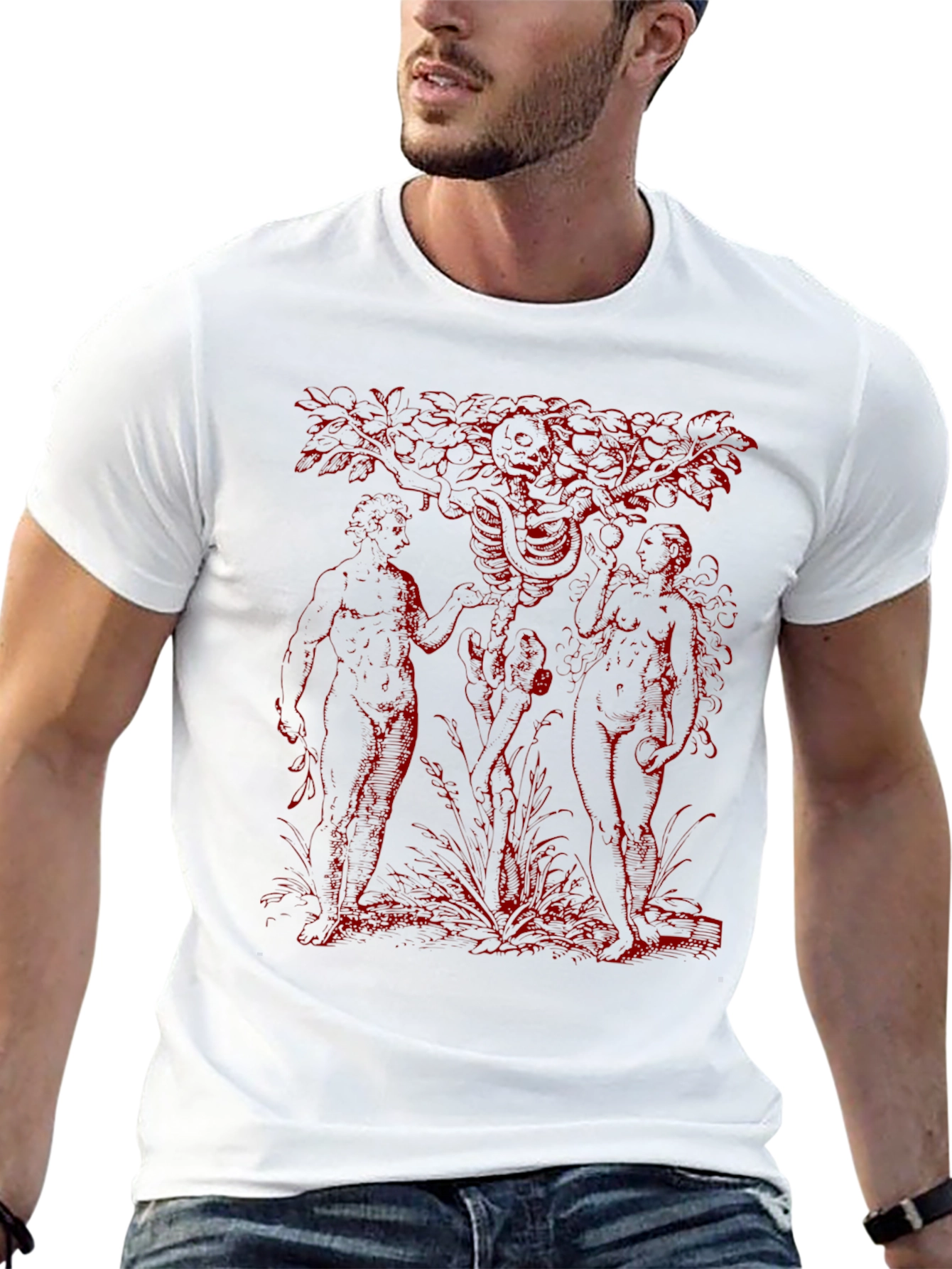 Adam and Eve Graphic Tee - Black