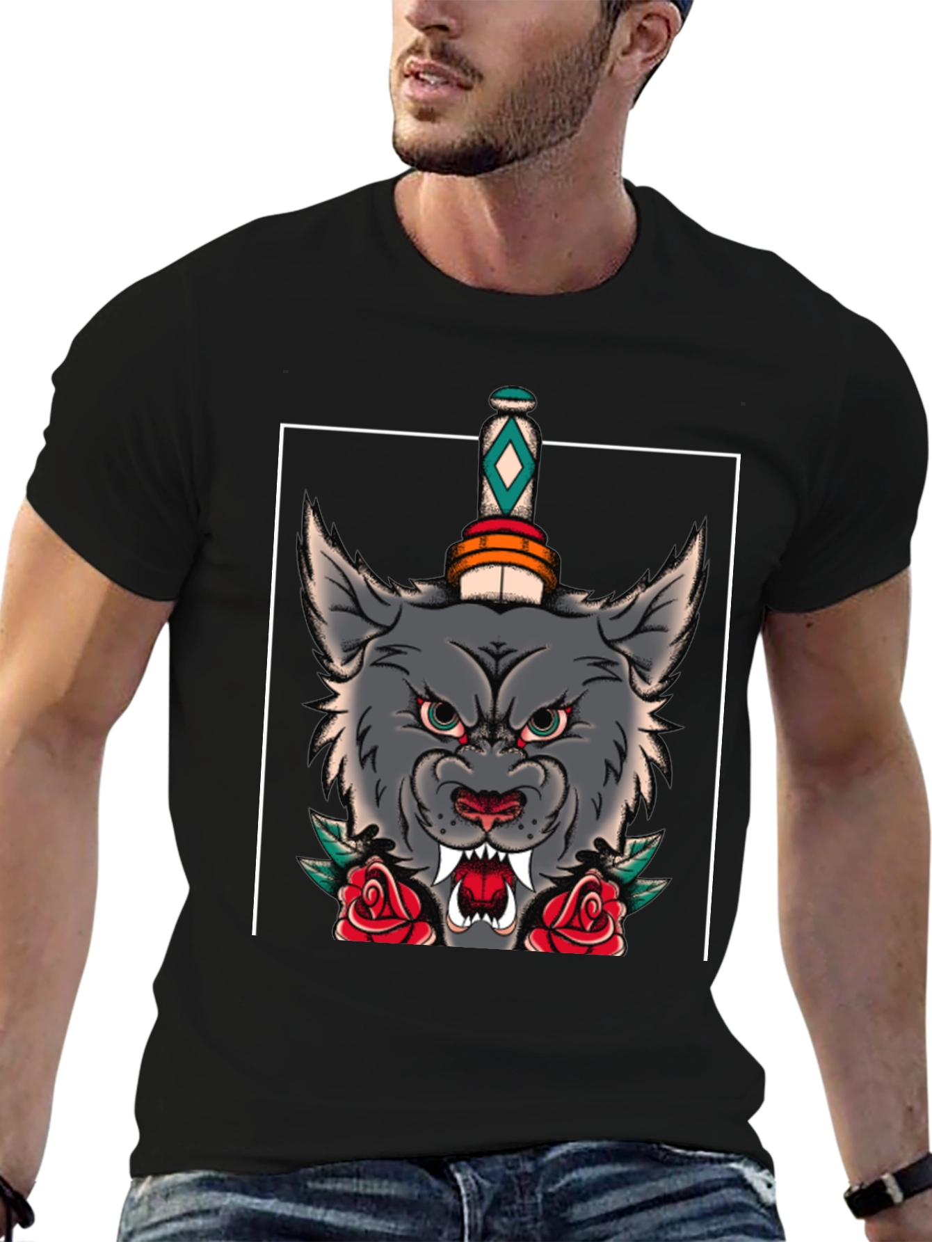 Wolf & Dagger Graphic Print T-Shirt