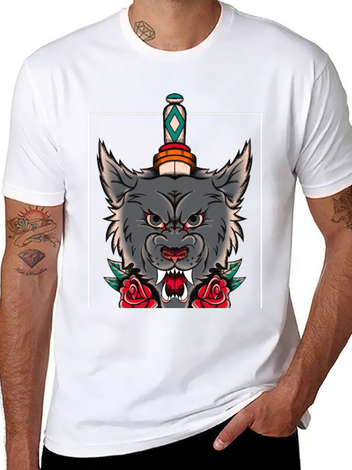 Wolf & Dagger Graphic Print T-Shirt