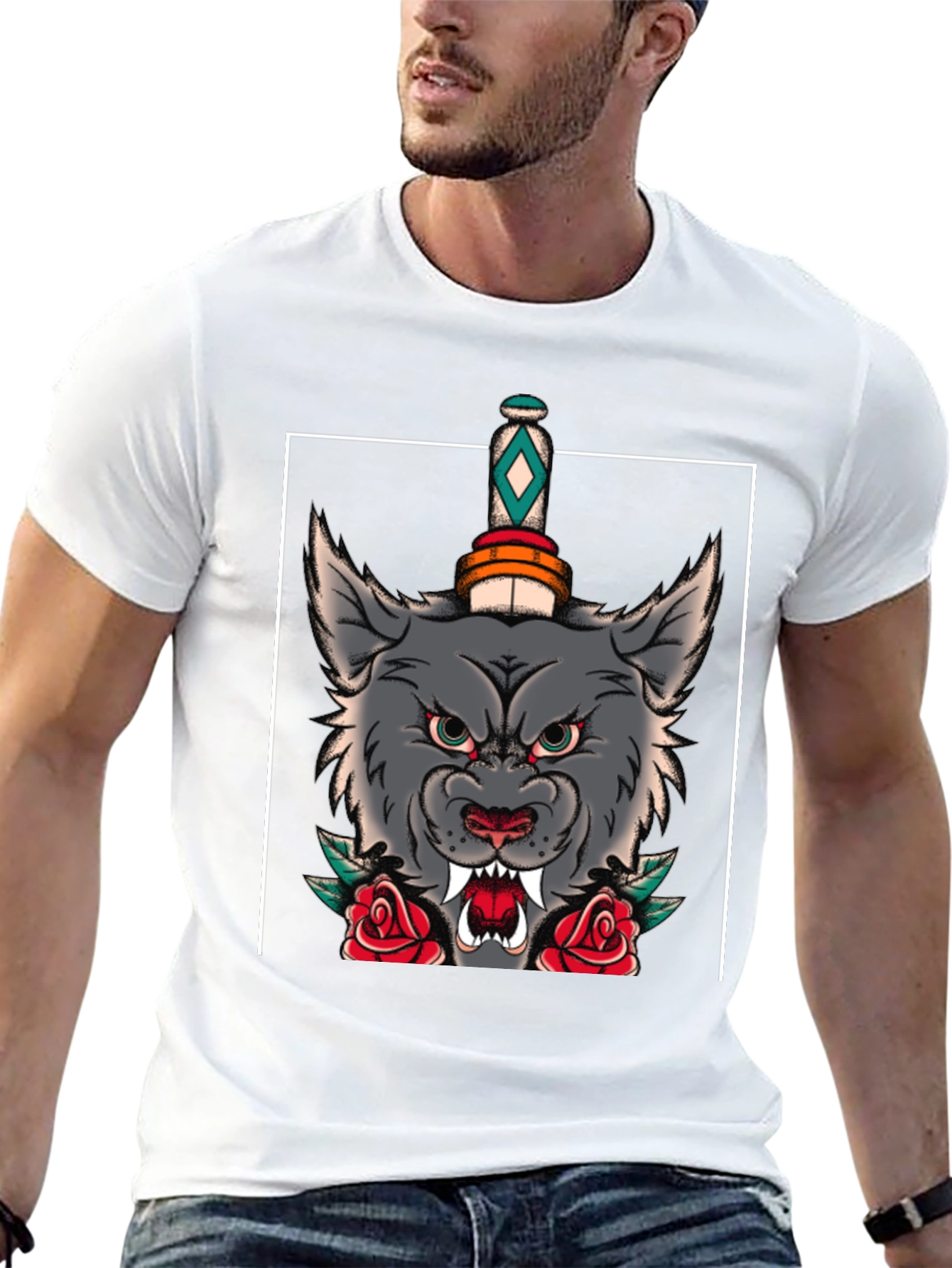 Wolf & Dagger Graphic Print T-Shirt