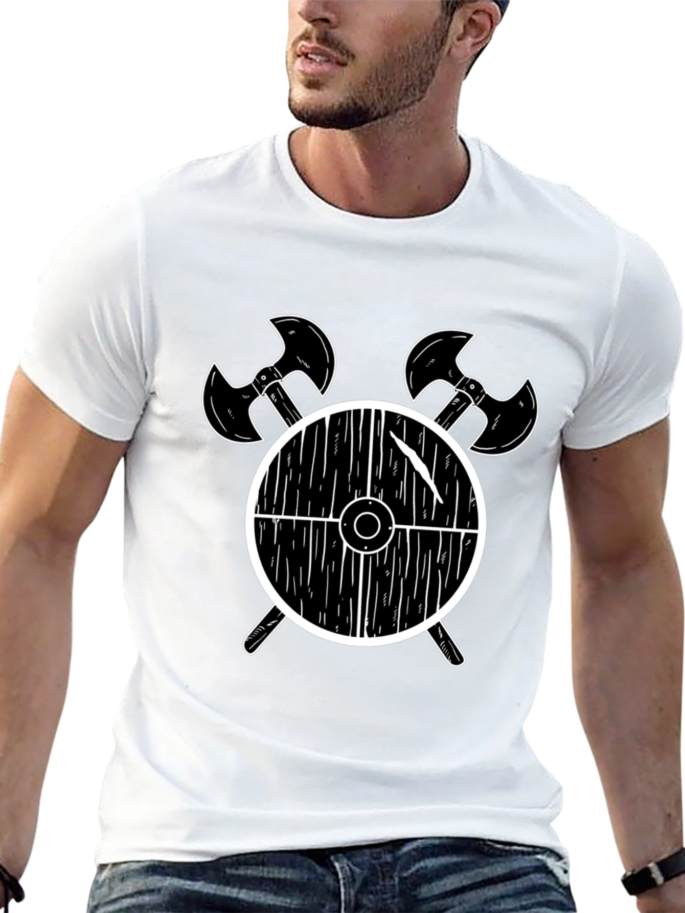 Viking Shield and Axes Graphic T-Shirt