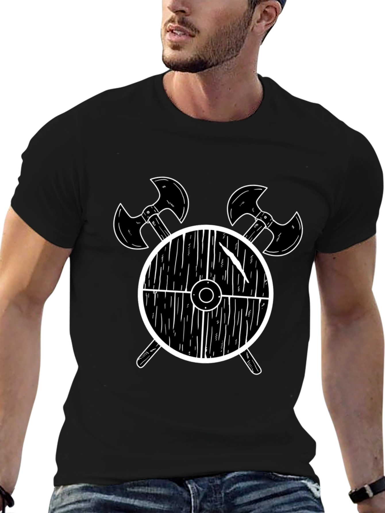 Viking Shield and Axes Graphic T-Shirt