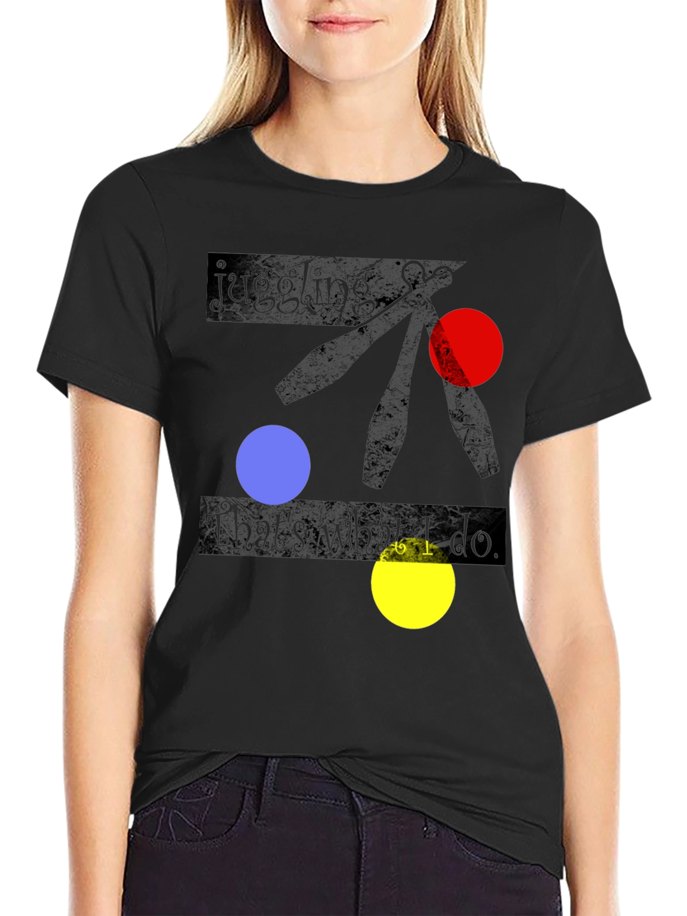 Juggling is what I do Black T-shirt
