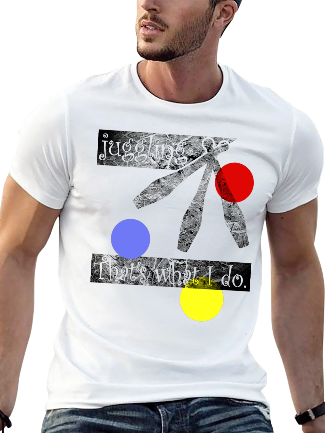 Juggling is what I do Black T-shirt