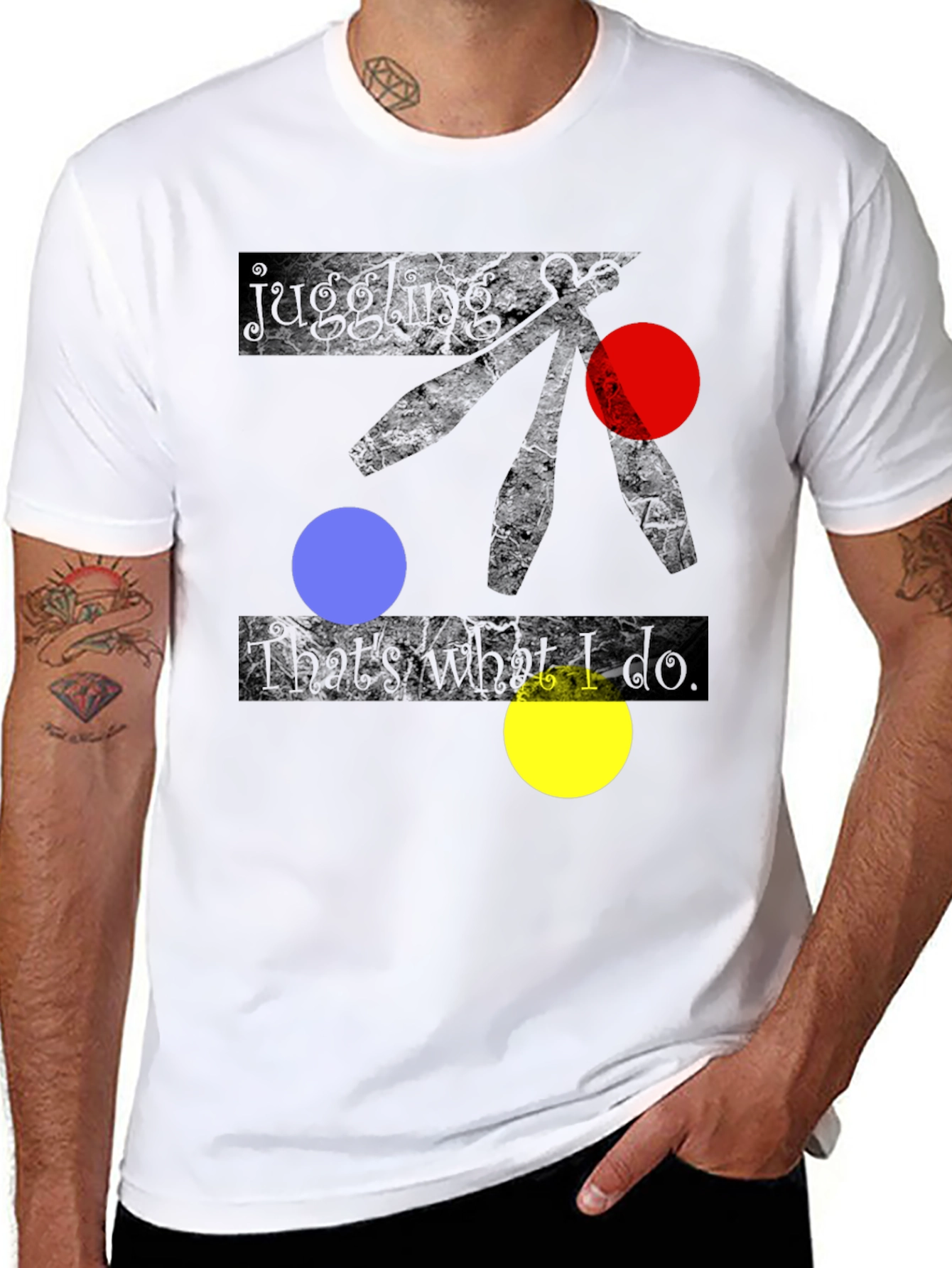 Juggling is what I do Black T-shirt