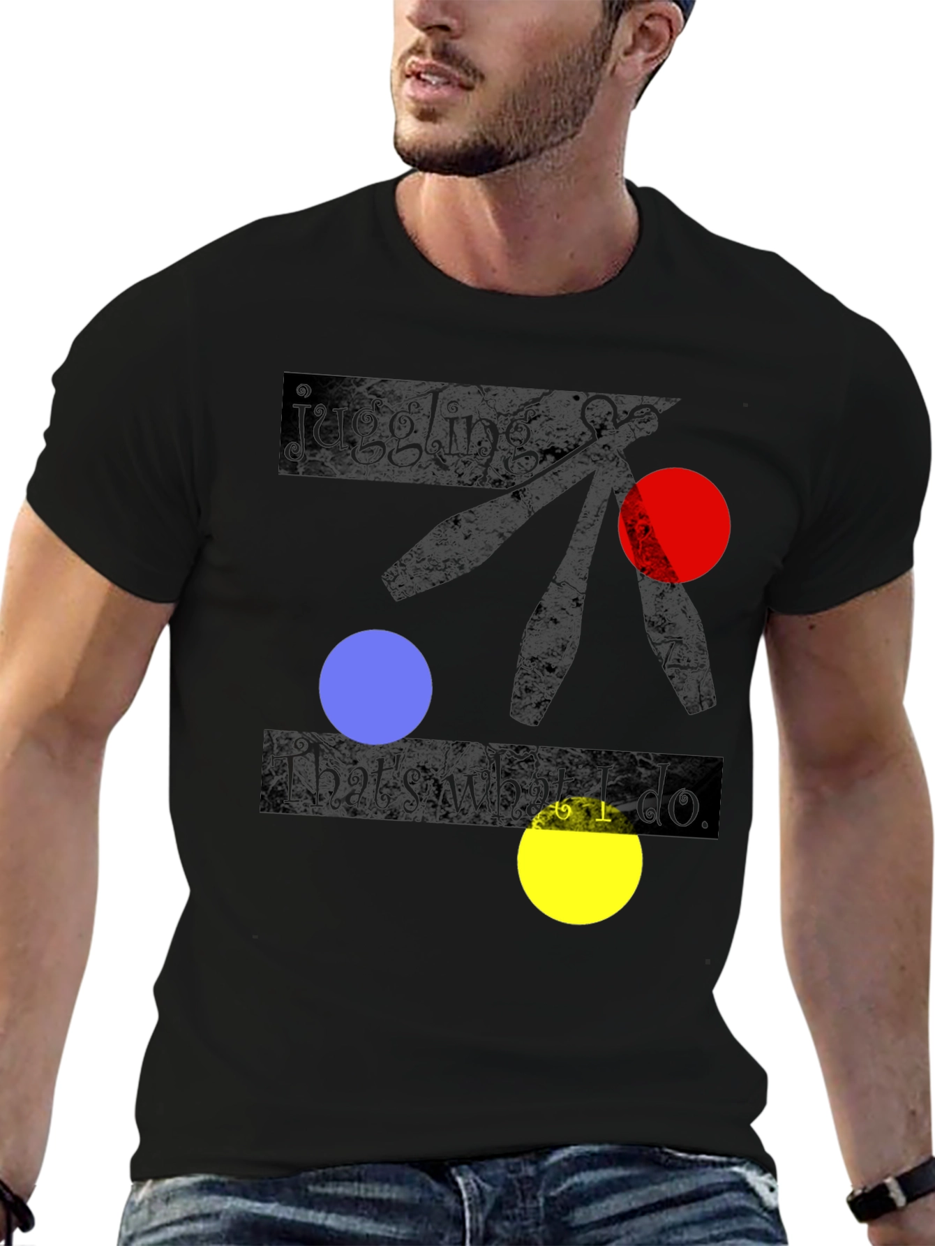 Juggling is what I do Black T-shirt
