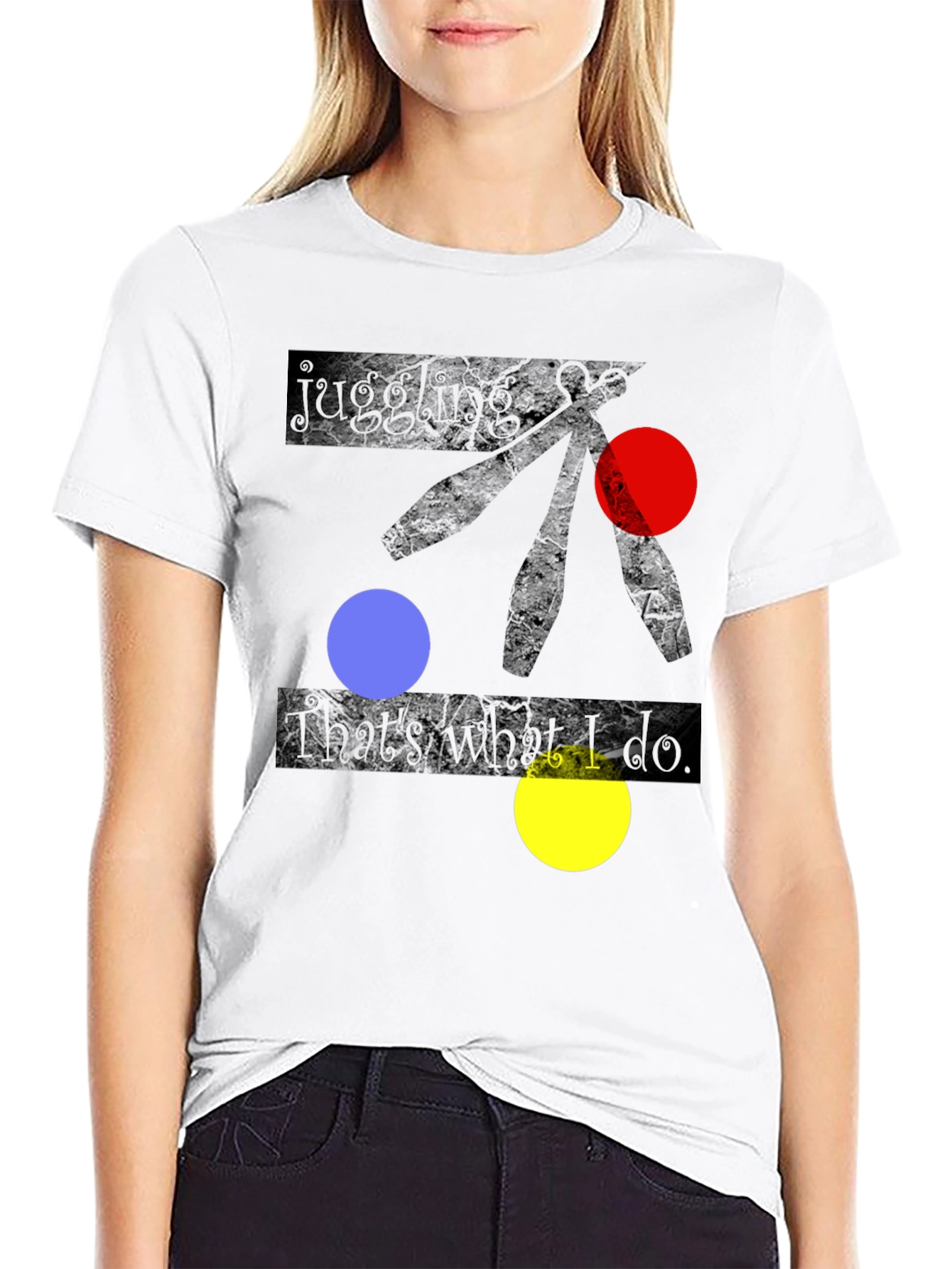 Juggling is what I do Black T-shirt