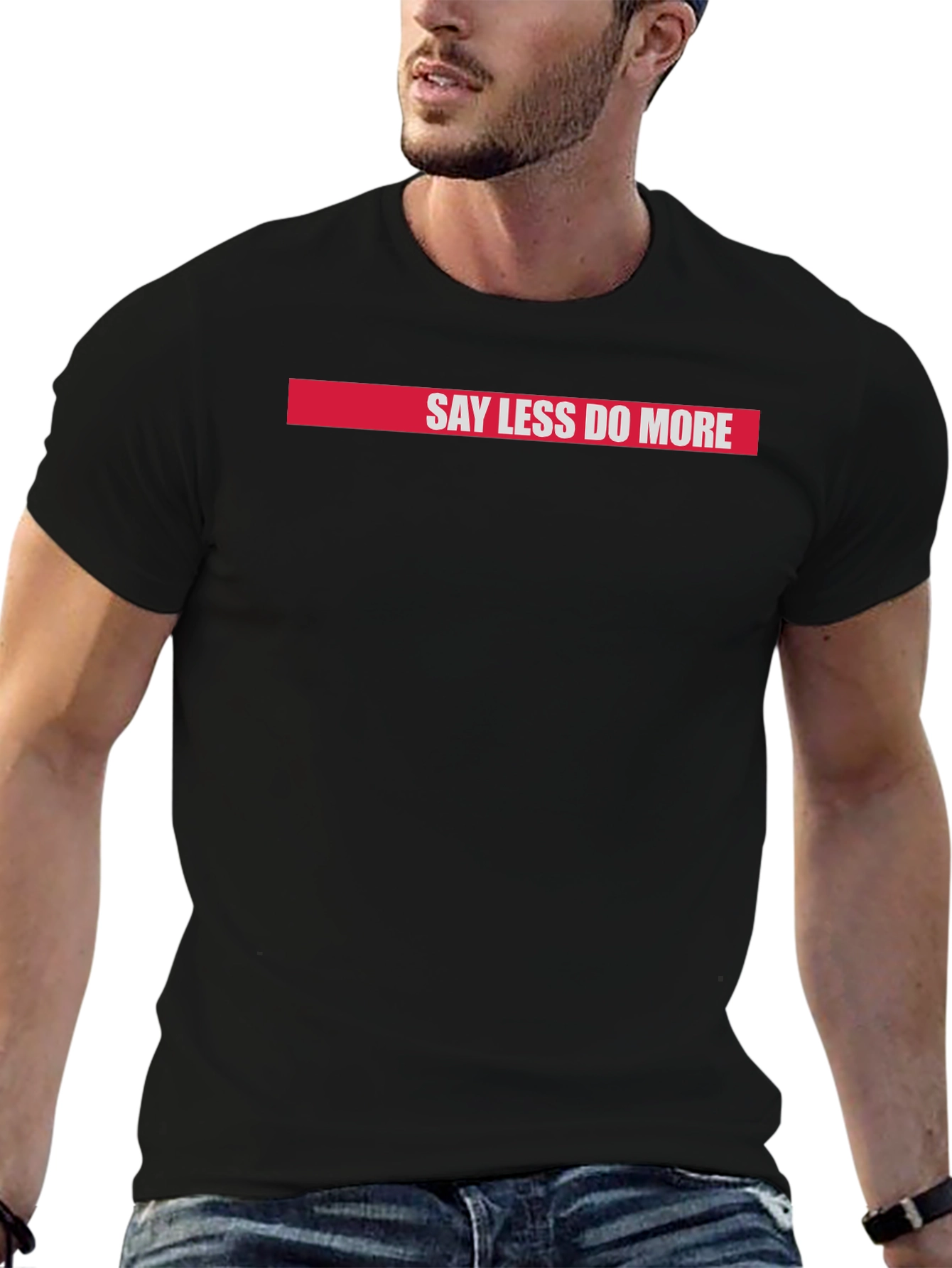 Say Less Do More Graphic Tee - Black