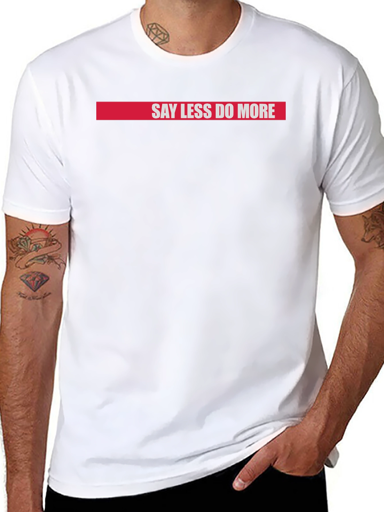 Say Less Do More Graphic Tee - Black
