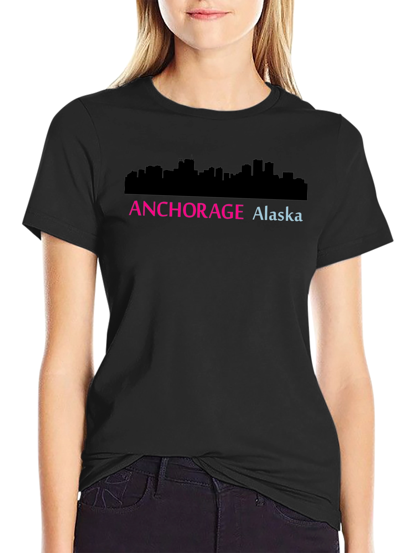 Anchorage Alaska Skyline Graphic Tee