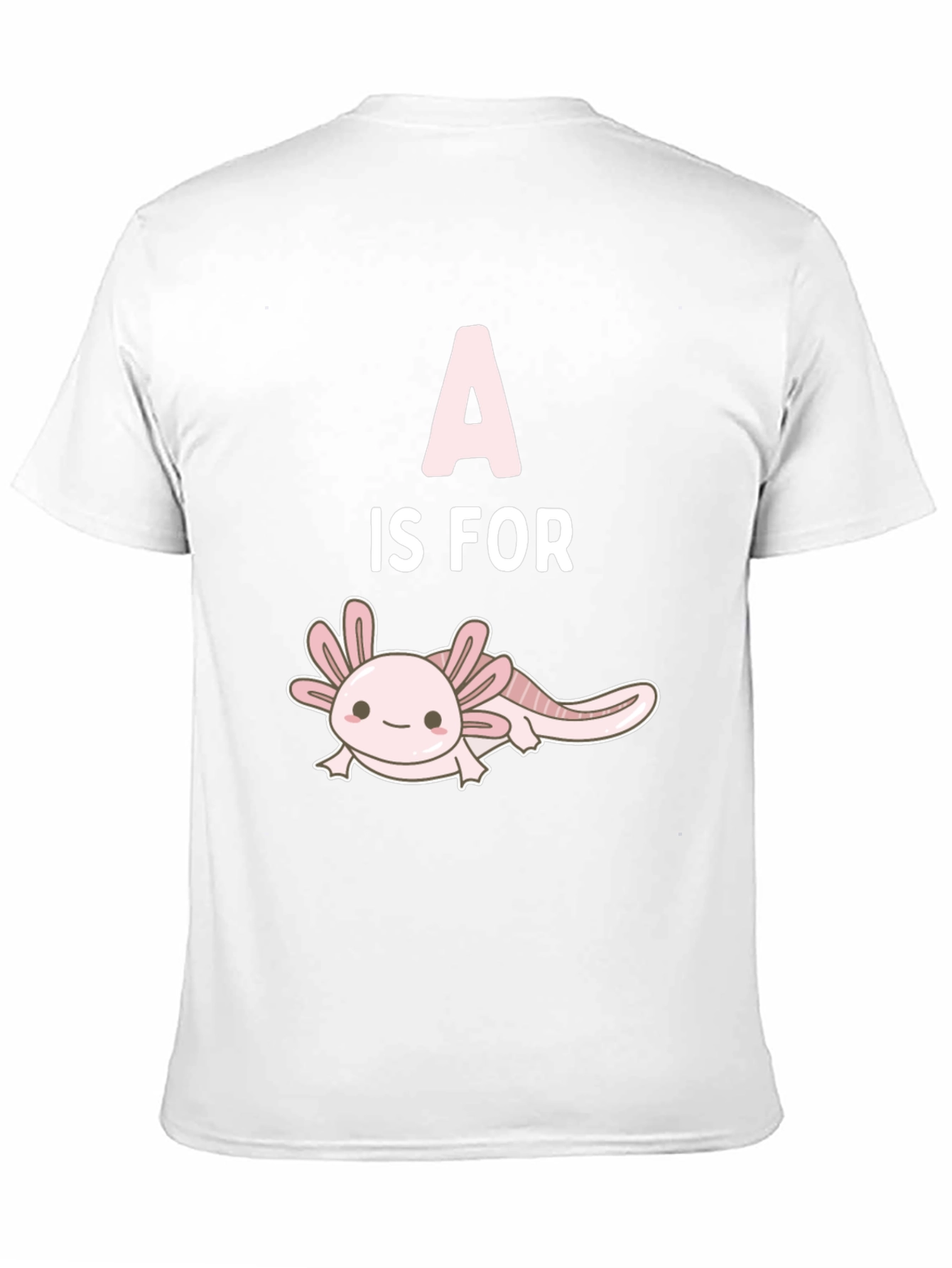 Axolotl A is For Cute Black T-Shirt