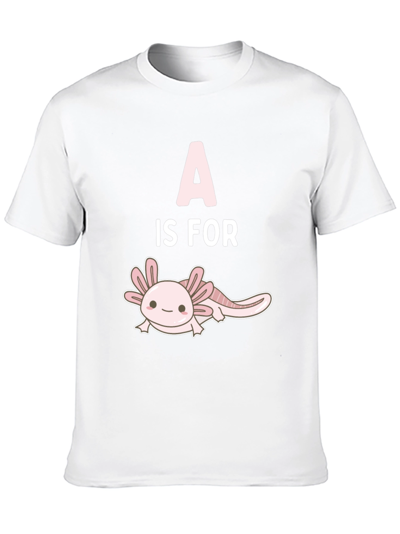 Axolotl A is For Cute Black T-Shirt