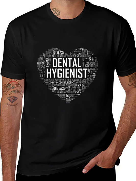 Dental Hygienist Heart Word Art T-Shirt