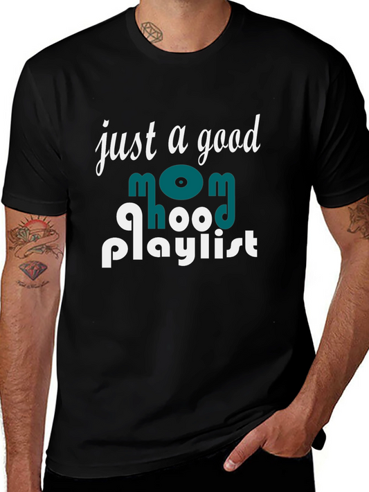 Good Mom Hood Playlist Graphic T-Shirt