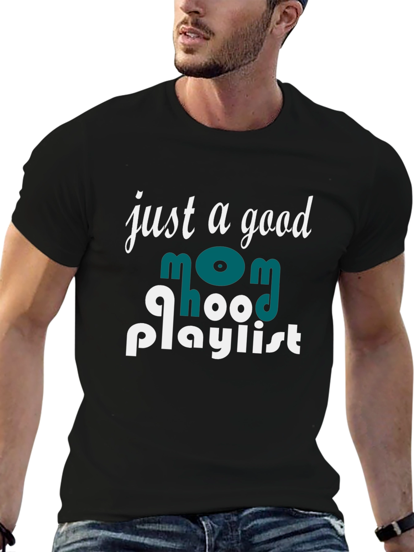 Good Mom Hood Playlist Graphic T-Shirt