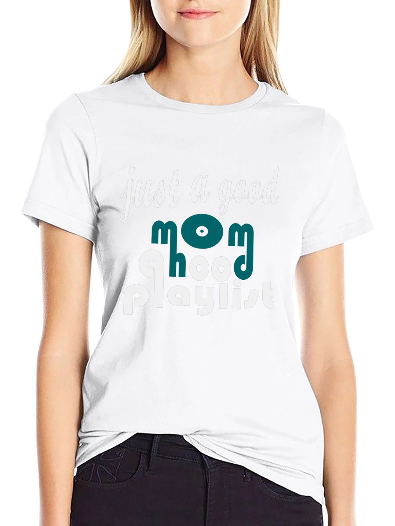 Good Mom Hood Playlist Graphic T-Shirt