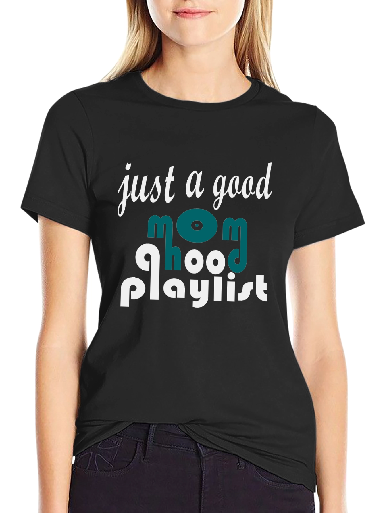 Good Mom Hood Playlist Graphic T-Shirt