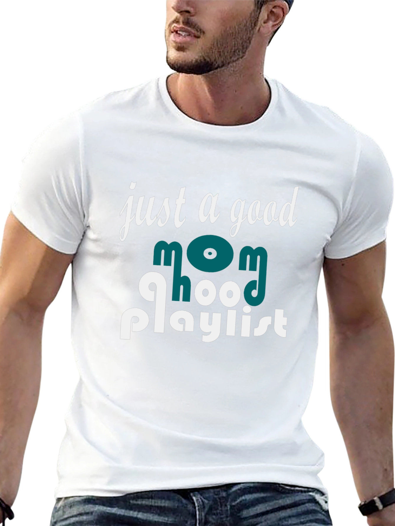 Good Mom Hood Playlist Graphic T-Shirt