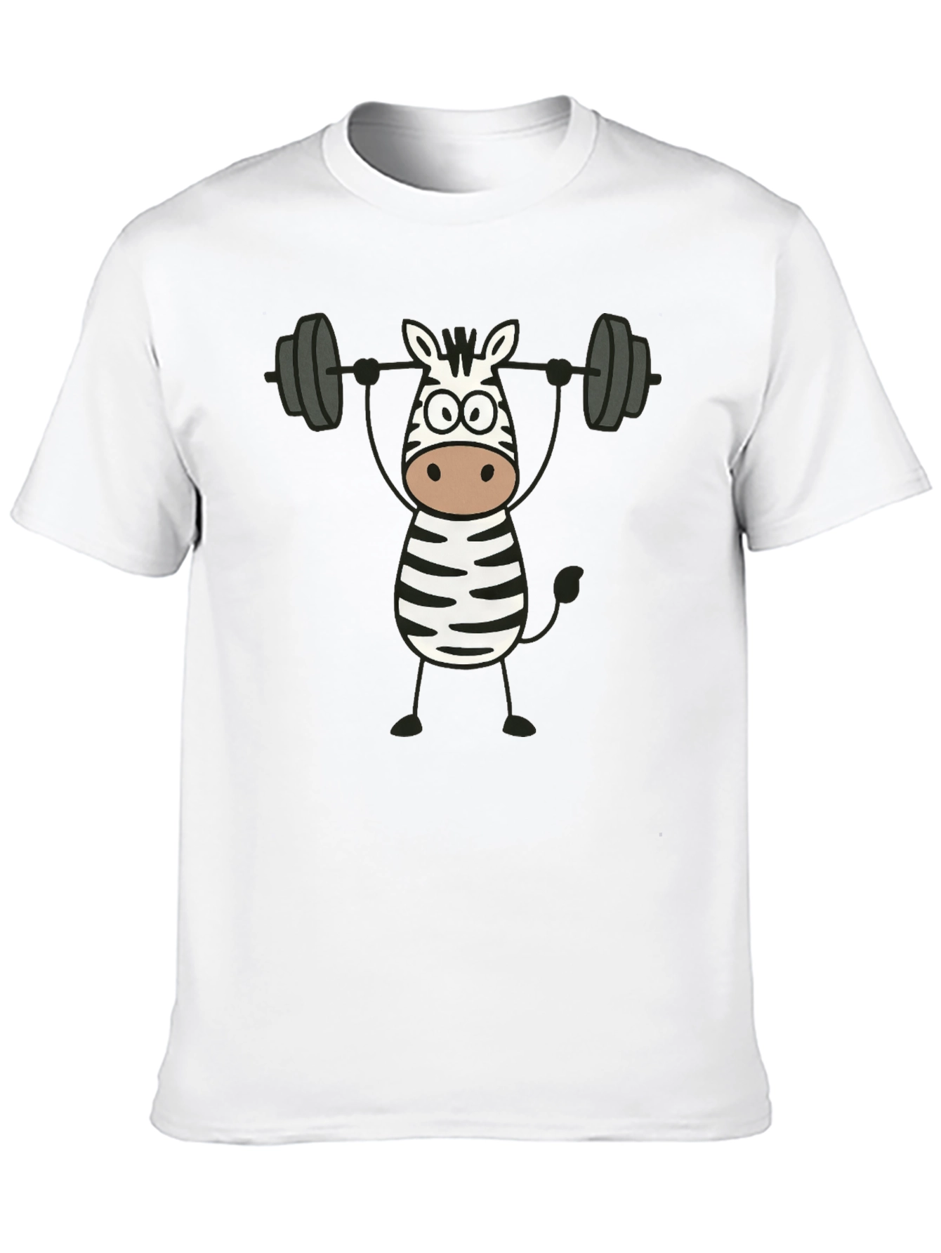 Zebra Weightlifting Black Graphic T-Shirt