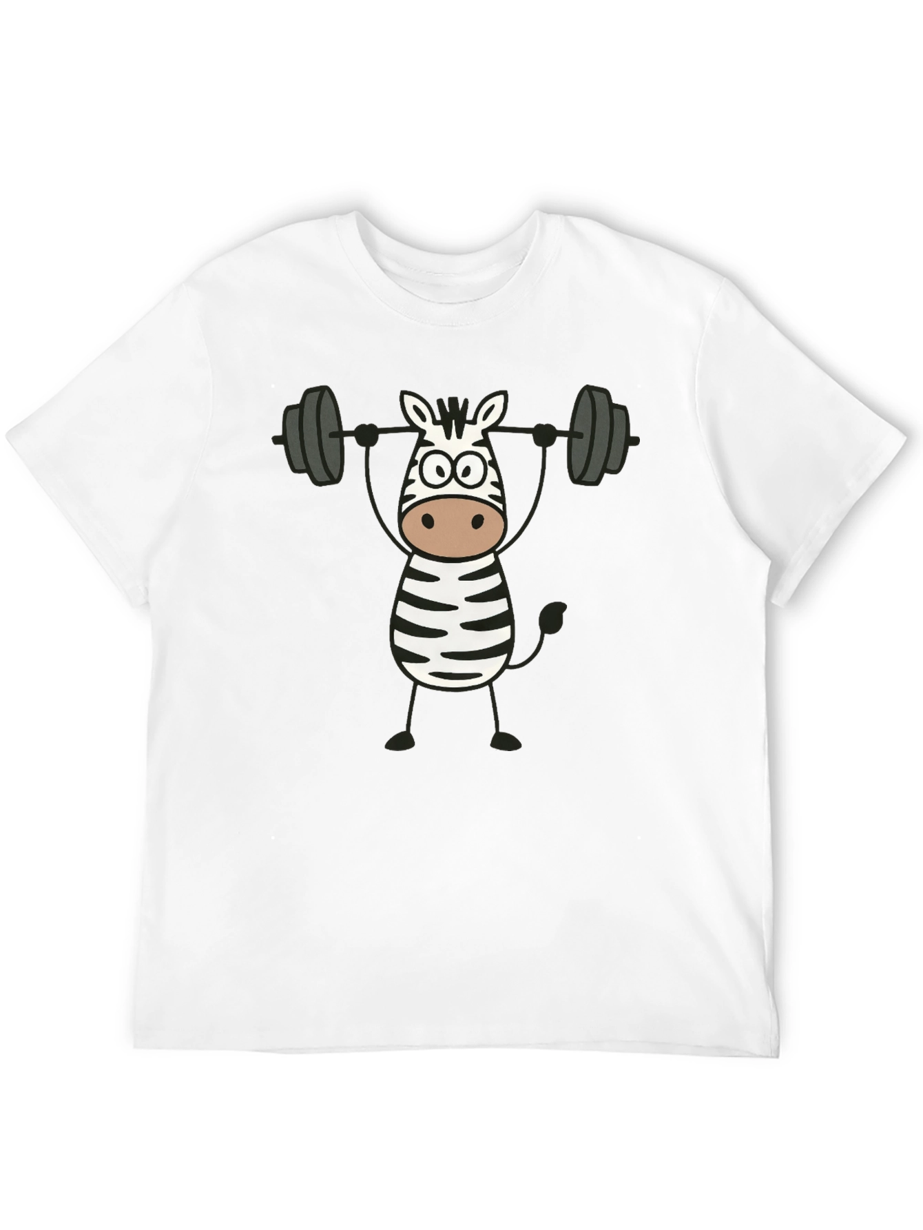 Zebra Weightlifting Black Graphic T-Shirt