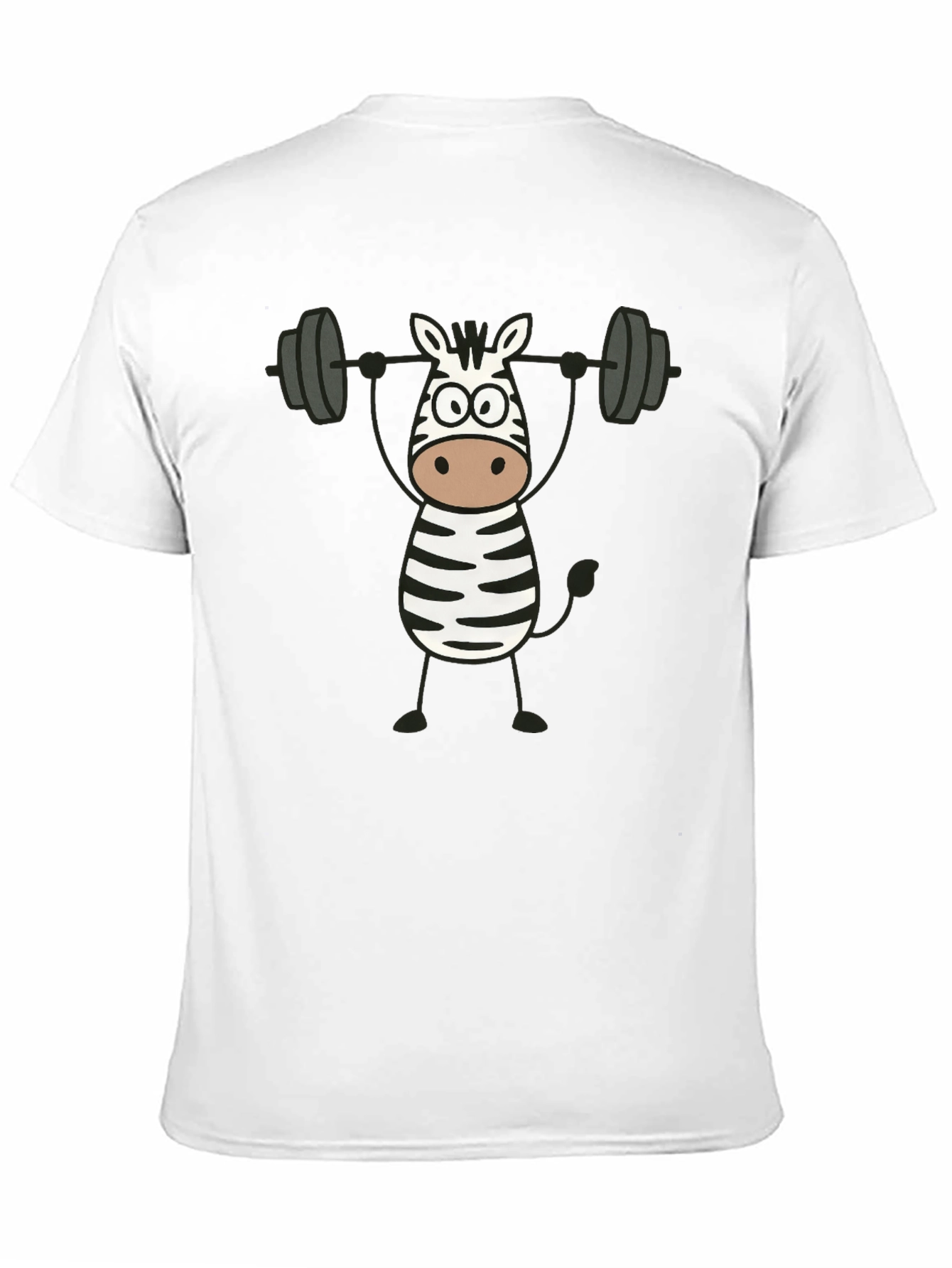 Zebra Weightlifting Black Graphic T-Shirt