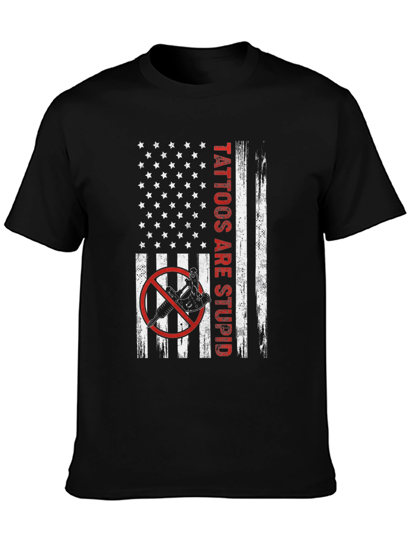 Anti-Tattoo American Flag Graphic Tee