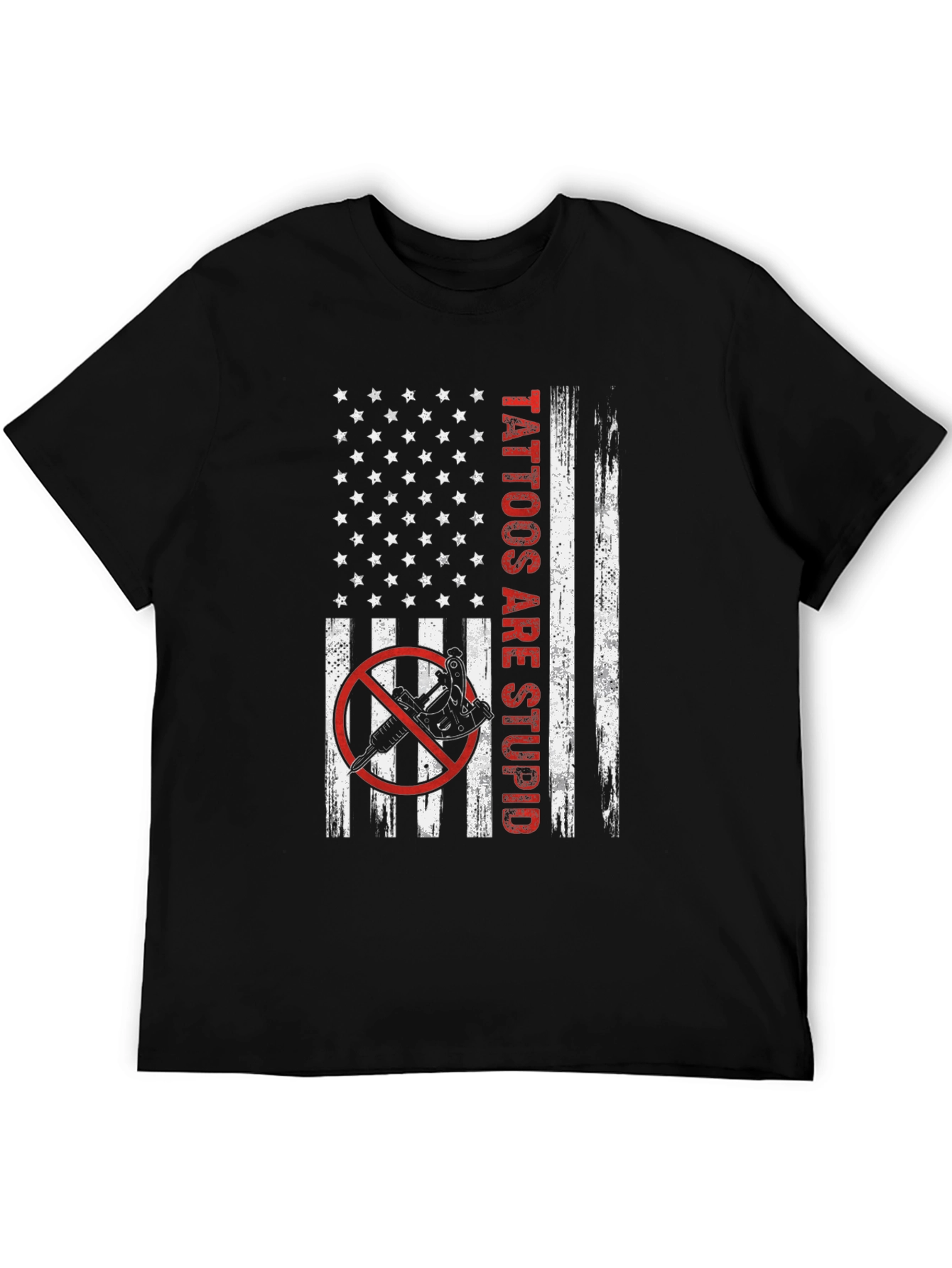 Anti-Tattoo American Flag Graphic Tee