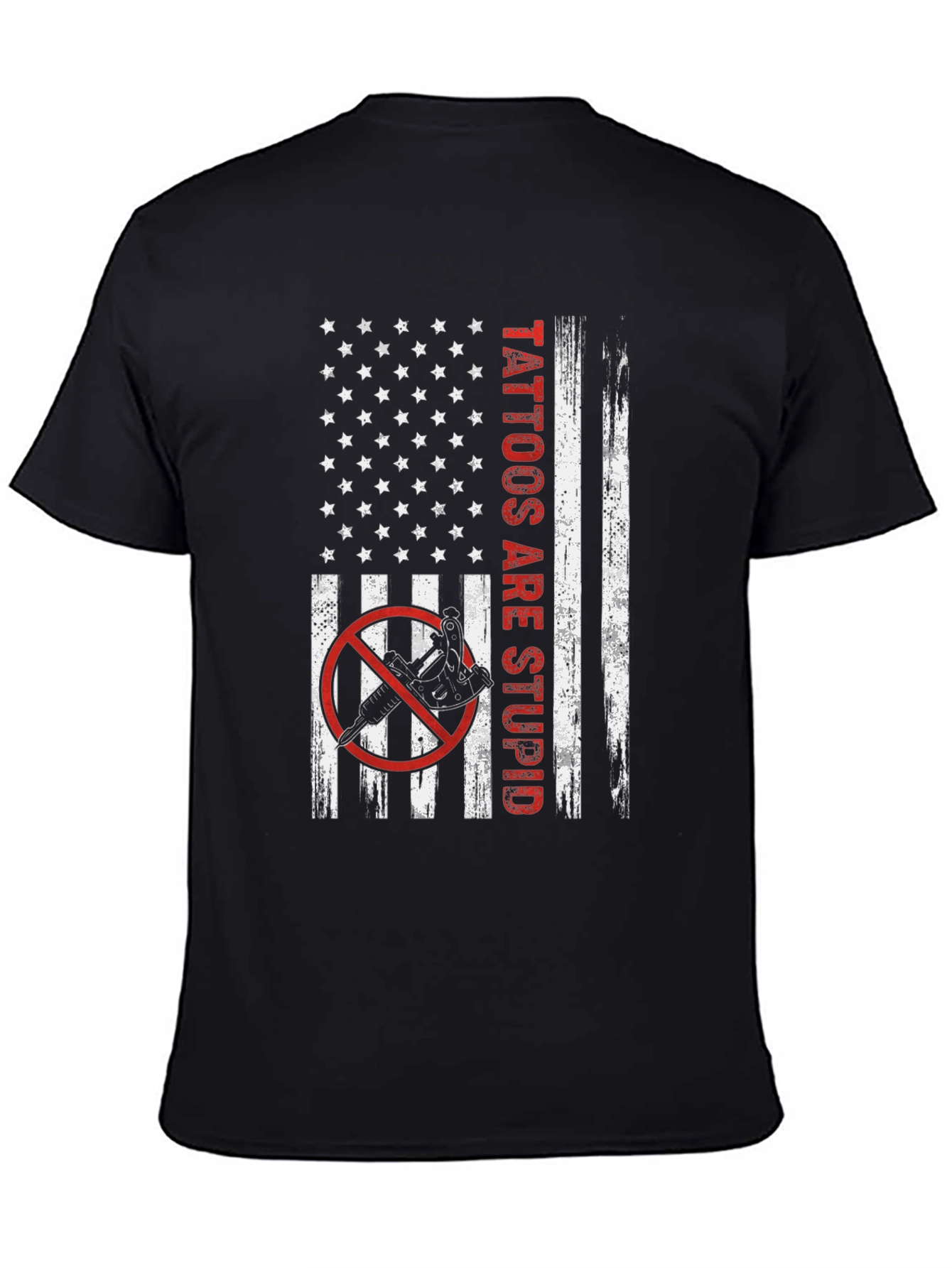 Anti-Tattoo American Flag Graphic Tee