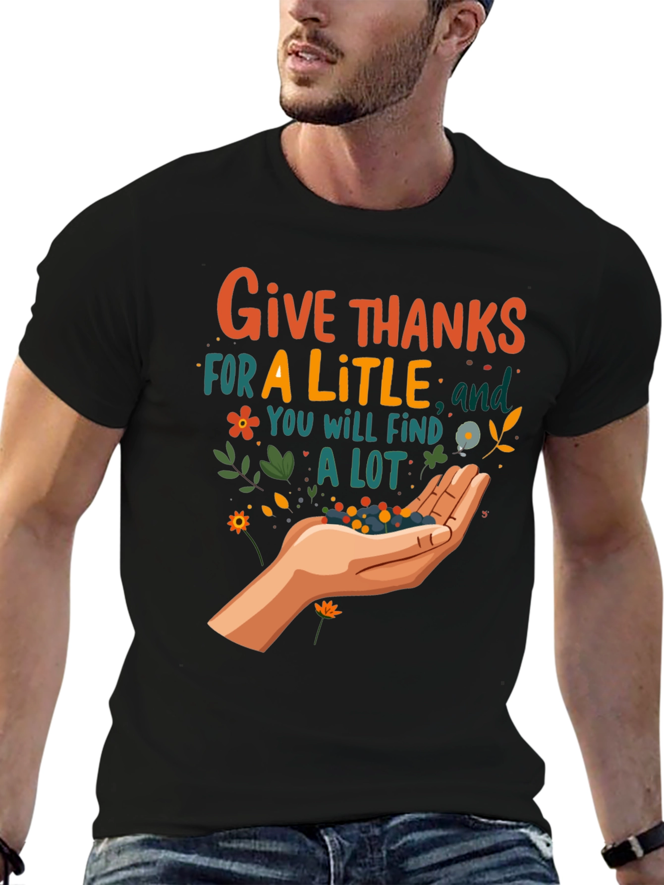 Give Thanks T-Shirt - Fall Harvest Graphic Tee