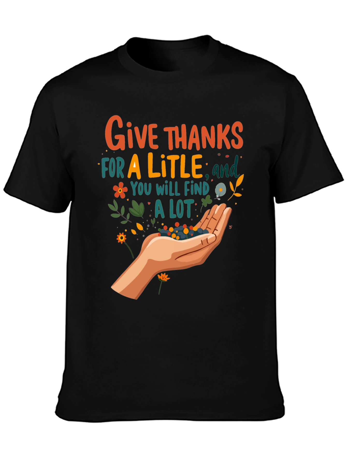 Give Thanks T-Shirt - Fall Harvest Graphic Tee