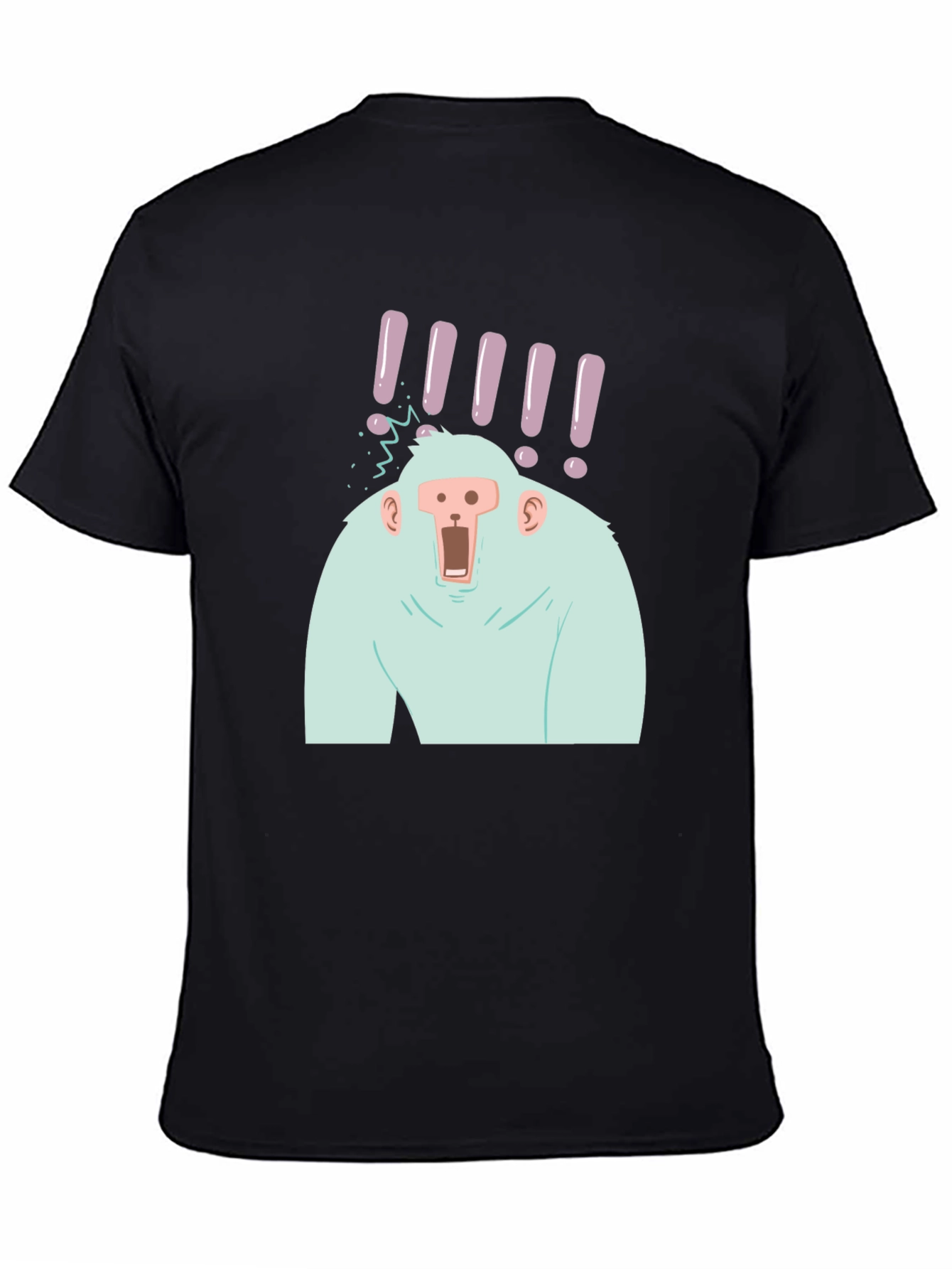 Shocked Ape Graphic Tee - Black Cotton T-Shirt