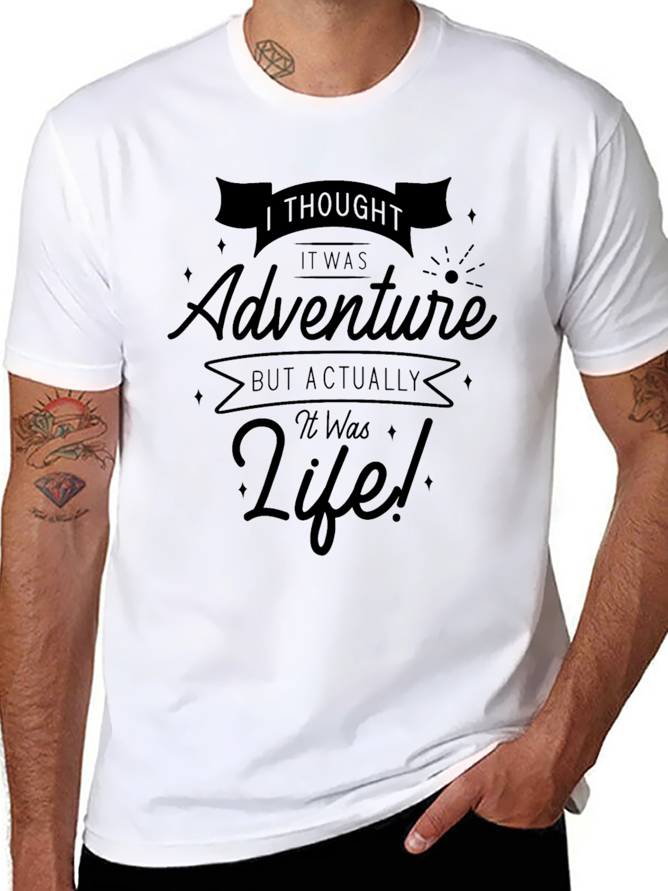 Adventure Life T-Shirt - Mens Black Graphic Tee