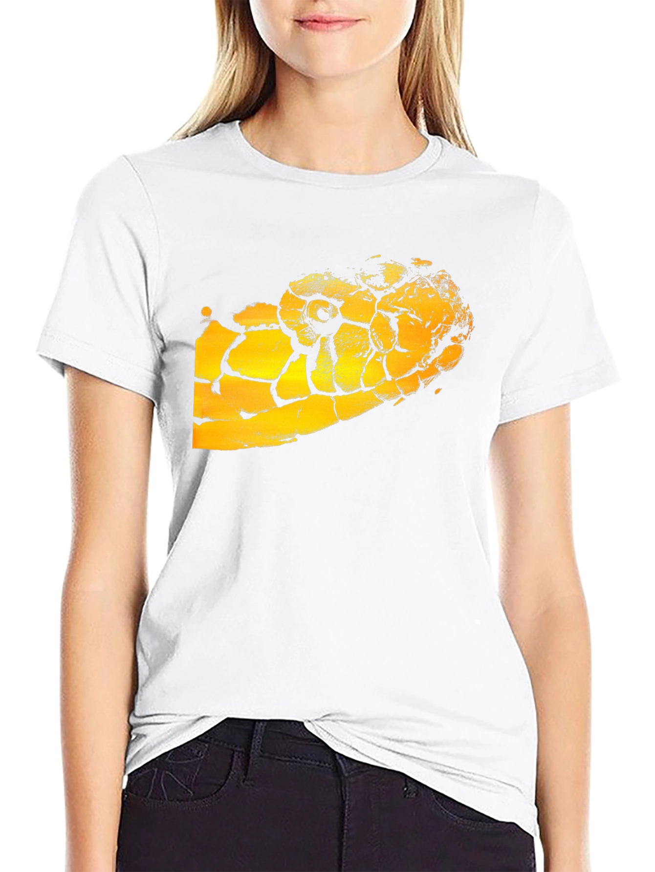 Black T-Shirt with Snake Graphic