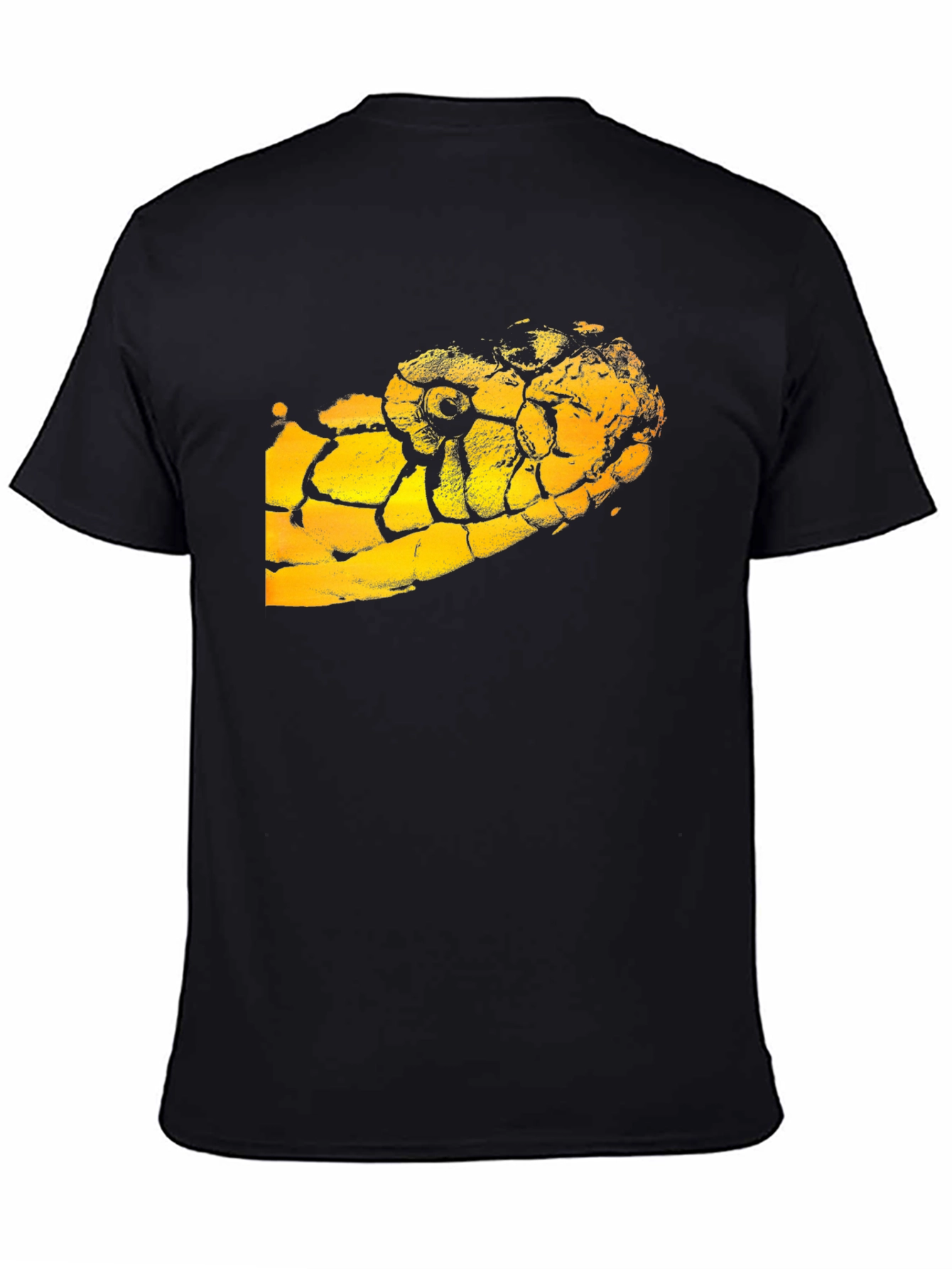 Black T-Shirt with Snake Graphic