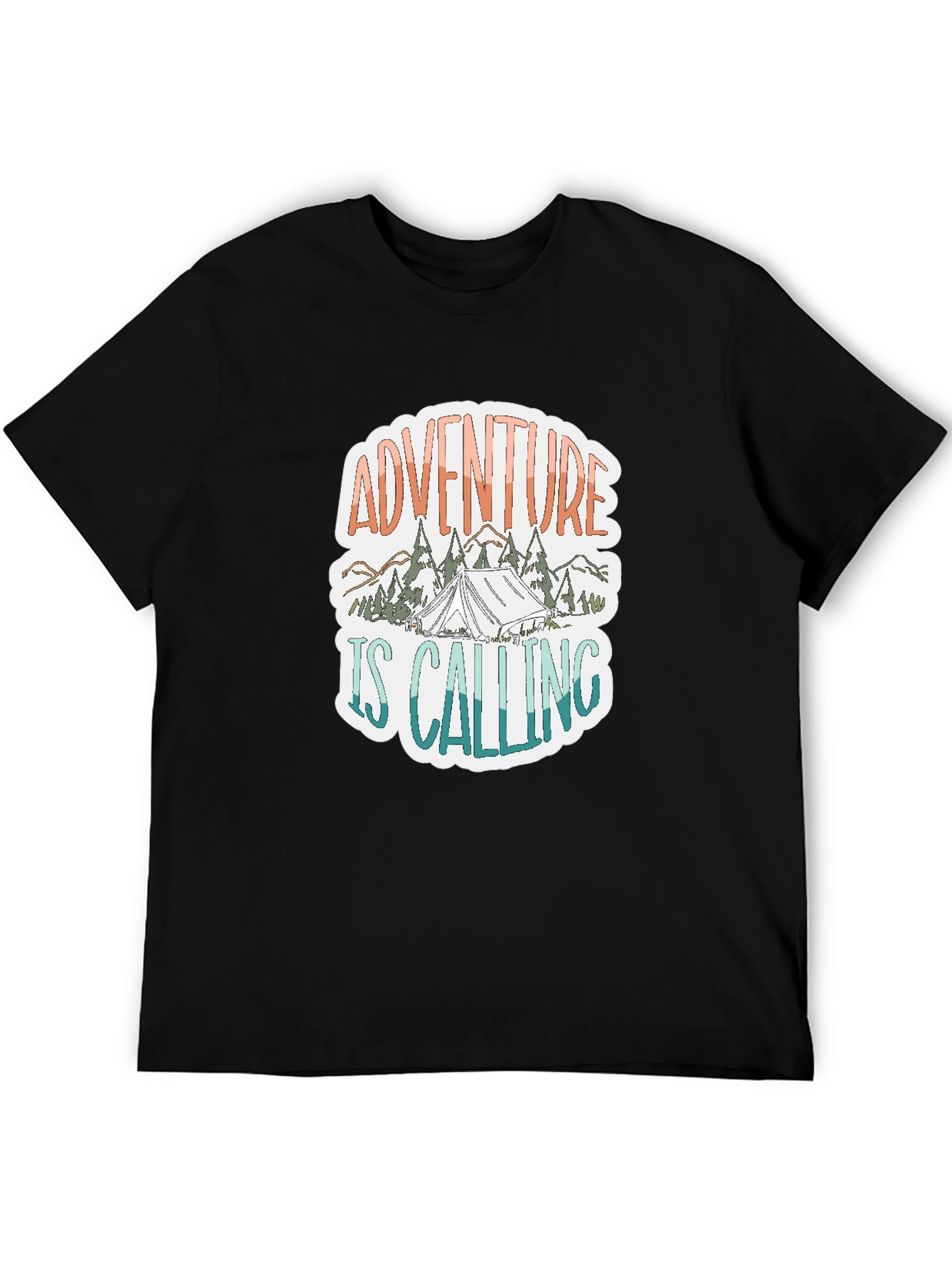 Adventure is Calling Graphic Tee - Black