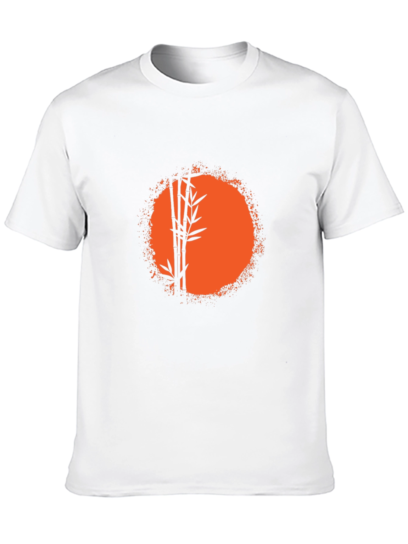 Bamboo Sunset Graphic Tee - Relaxed Fit Black T-Shirt