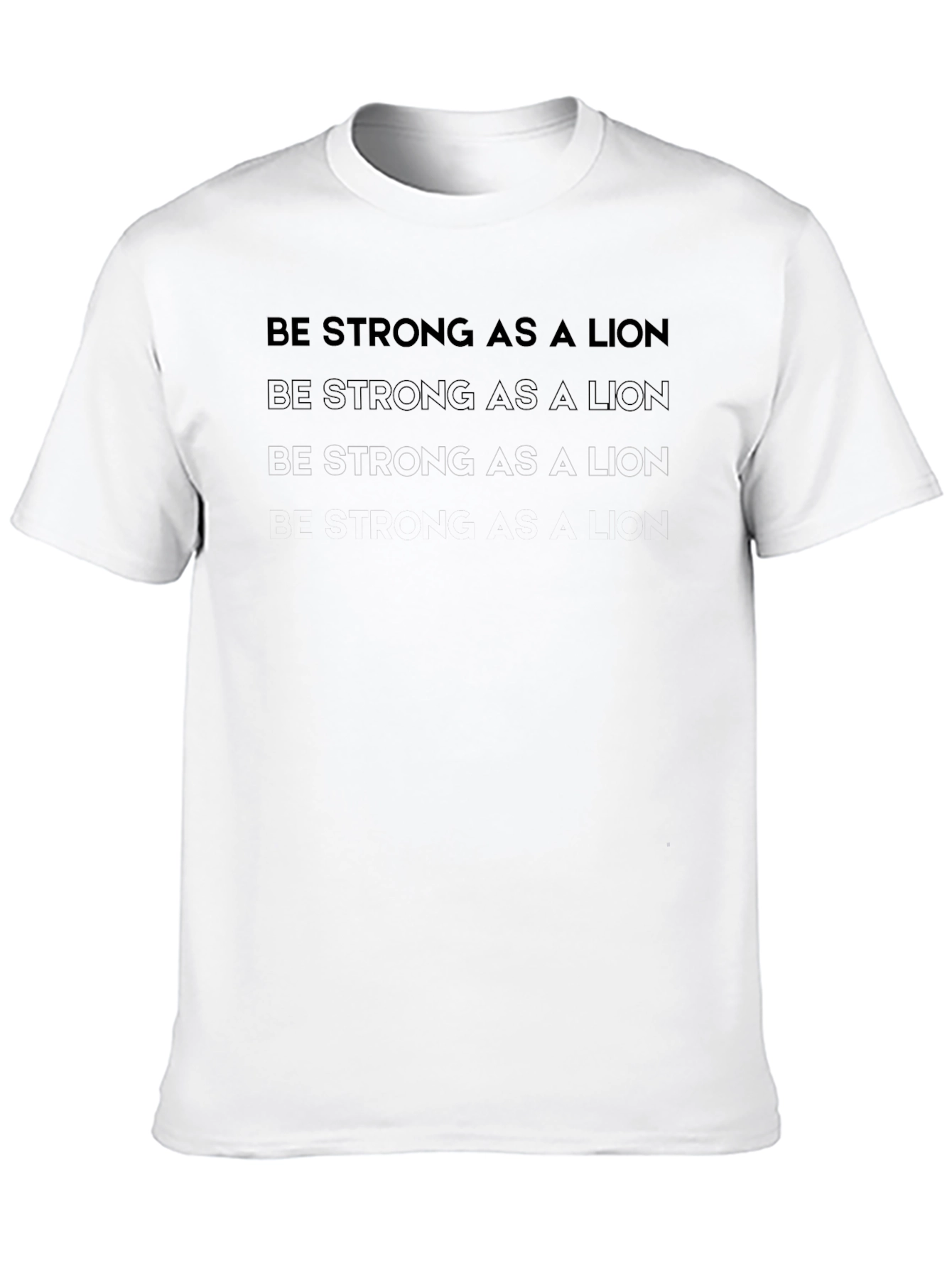 Be Strong as a Lion Graphic Tee - Black
