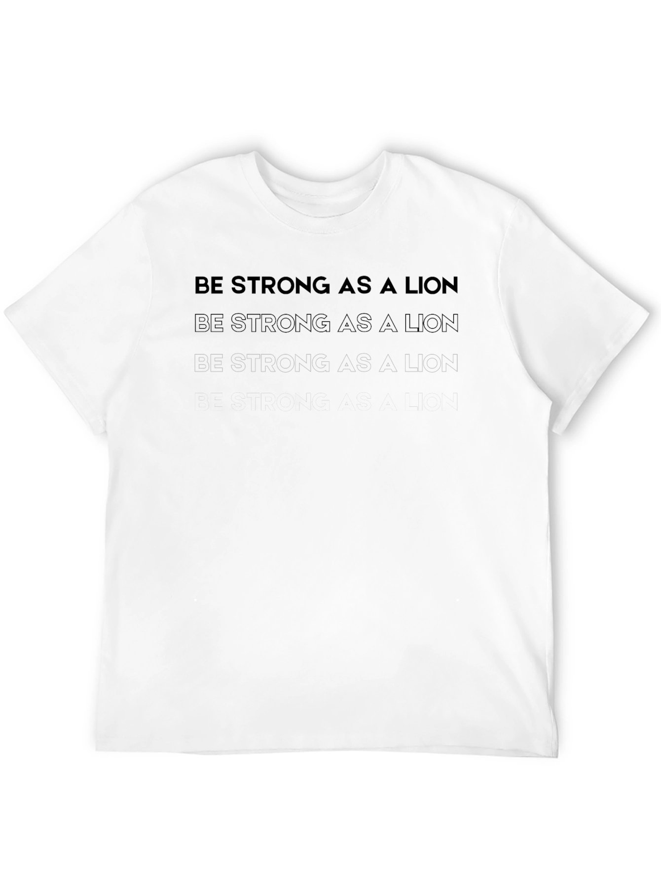 Be Strong as a Lion Graphic Tee - Black