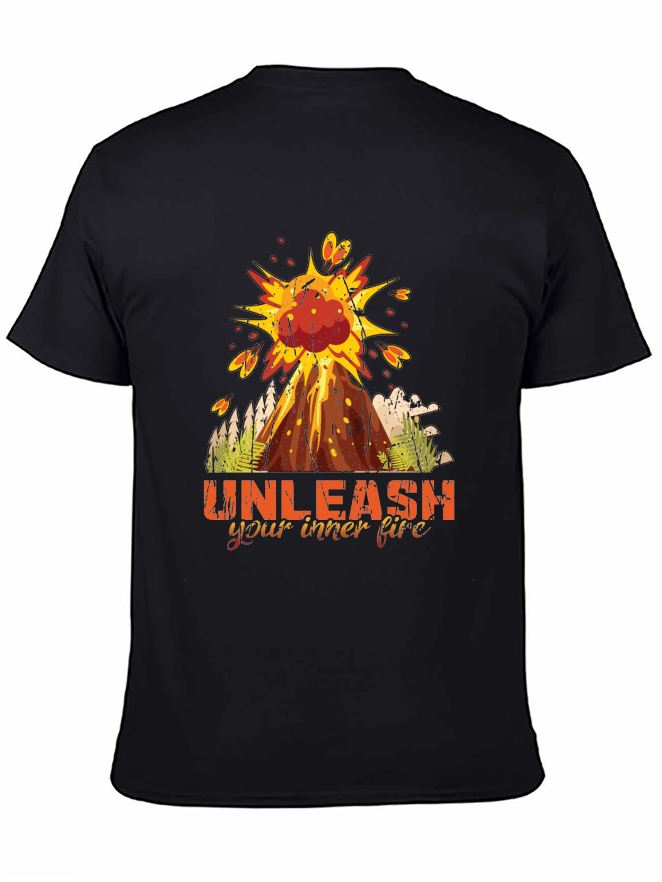 Unleash Inner Fire Volcano Graphic T-Shirt