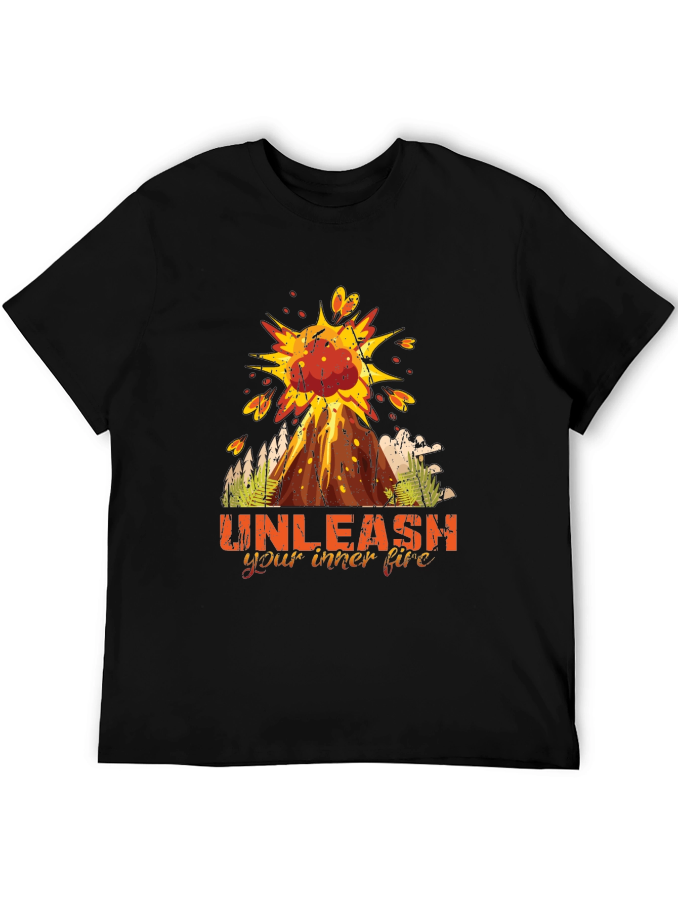 Unleash Inner Fire Volcano Graphic T-Shirt