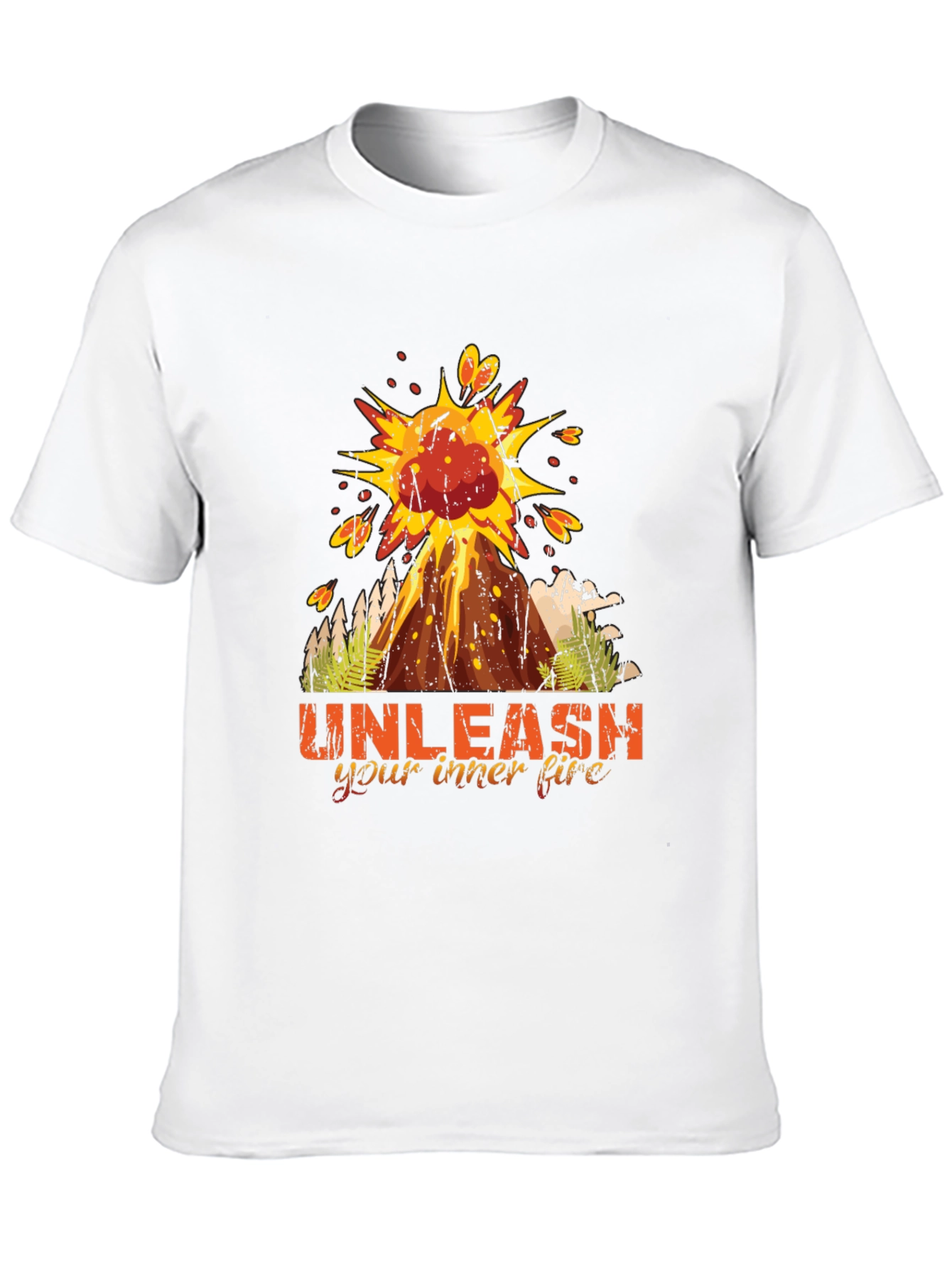 Unleash Inner Fire Volcano Graphic T-Shirt