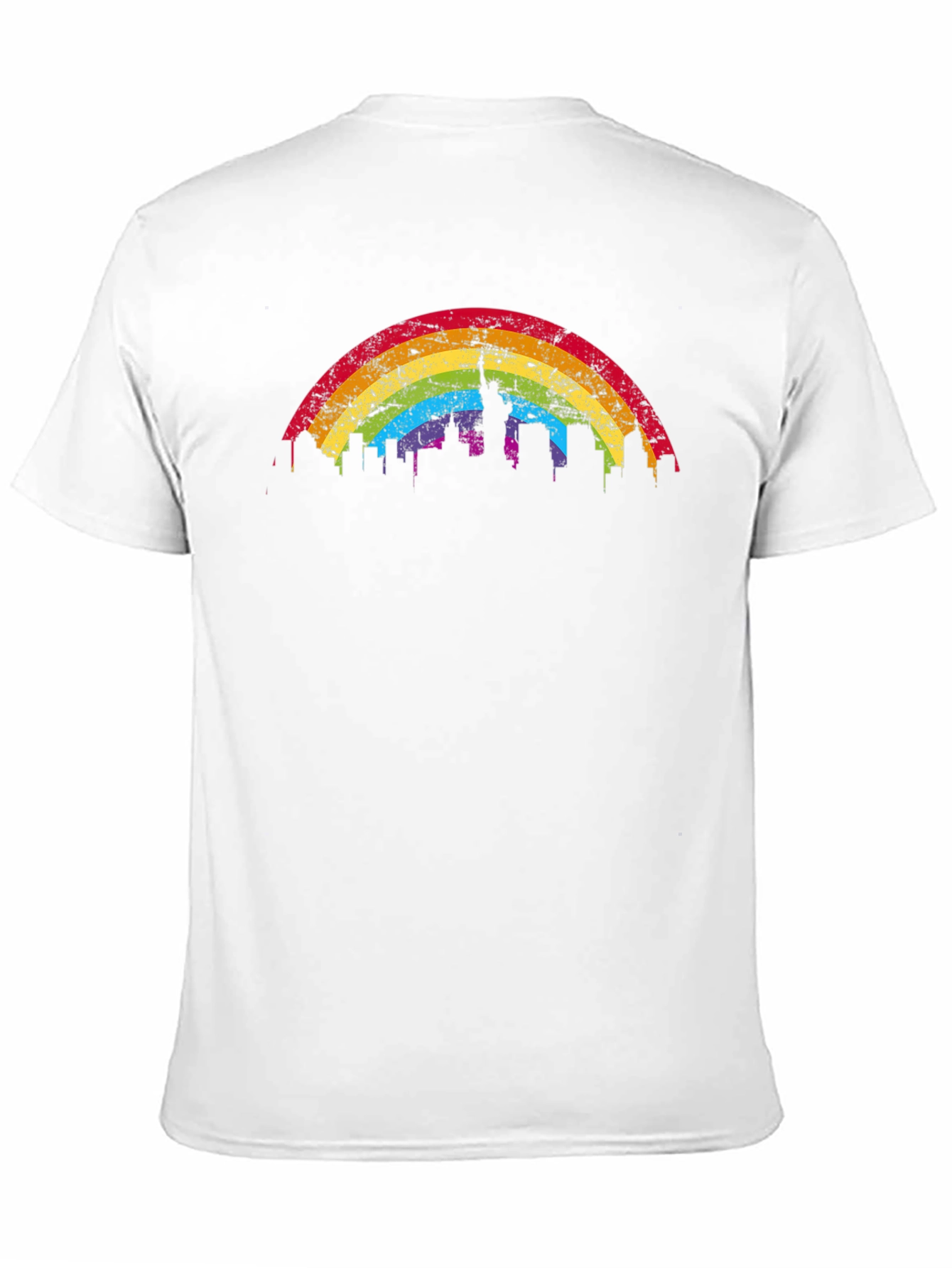 Rainbow NYC Skyline Graphic Tee - Pride Shirt