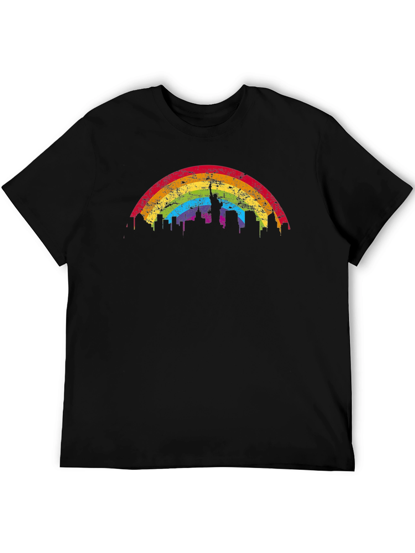 Rainbow NYC Skyline Graphic Tee - Pride Shirt