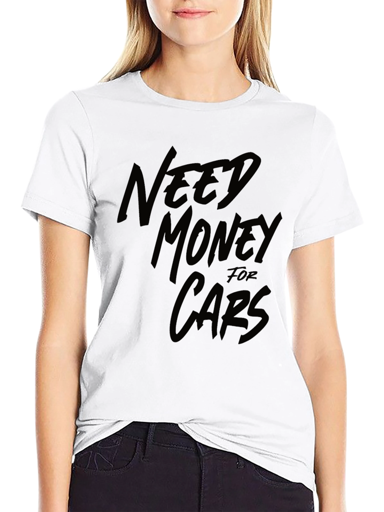Need Money for Cars Black Graphic T-Shirt