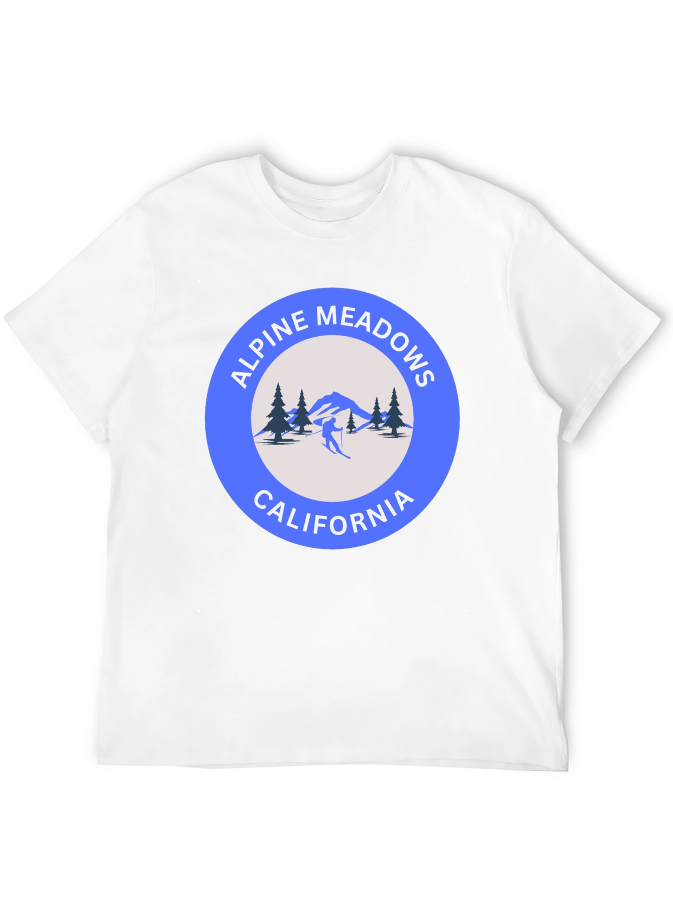 Alpine Meadows California Tee - Black Cotton T-Shirt