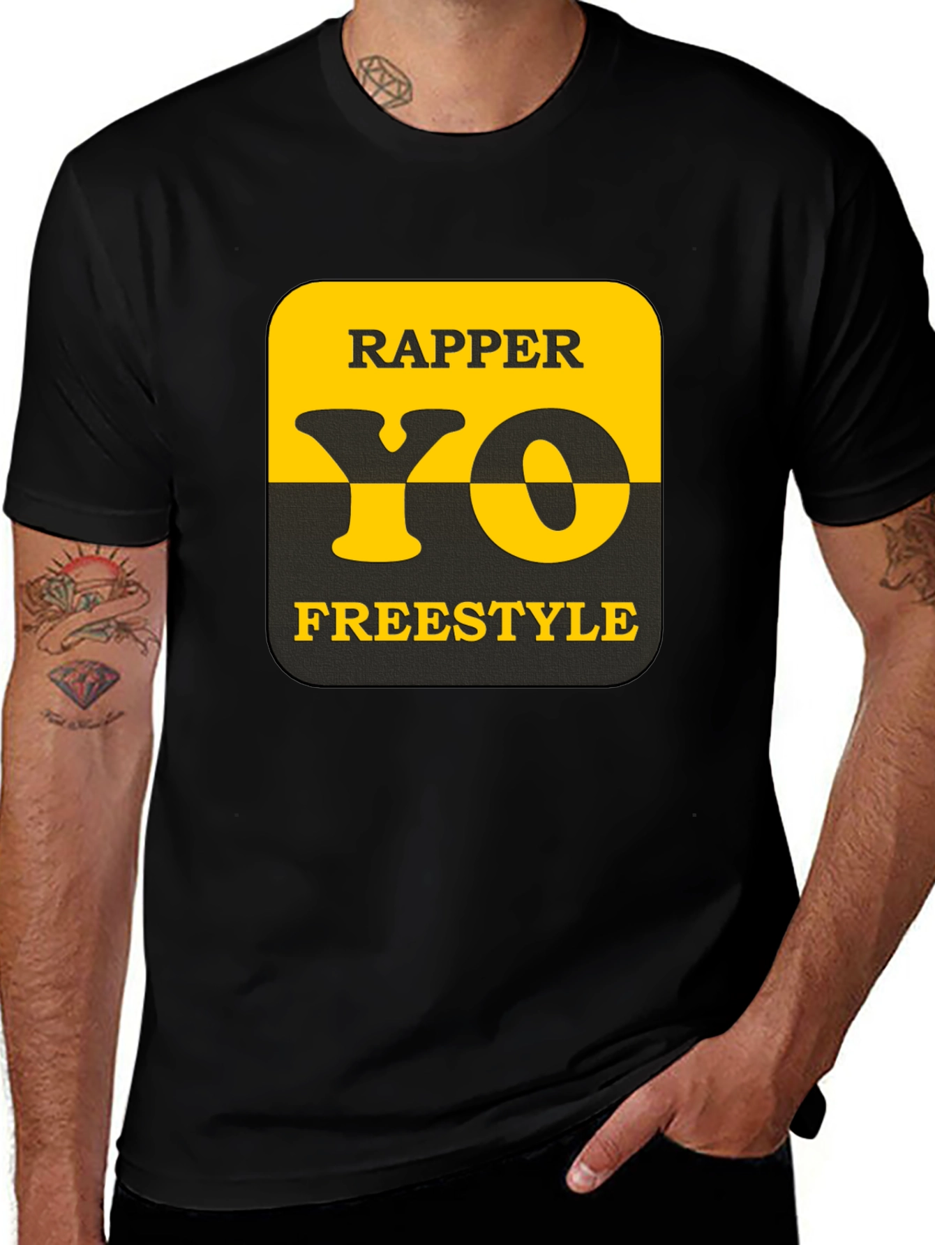 Rapper Yo Freestyle Graphic Tee - Black