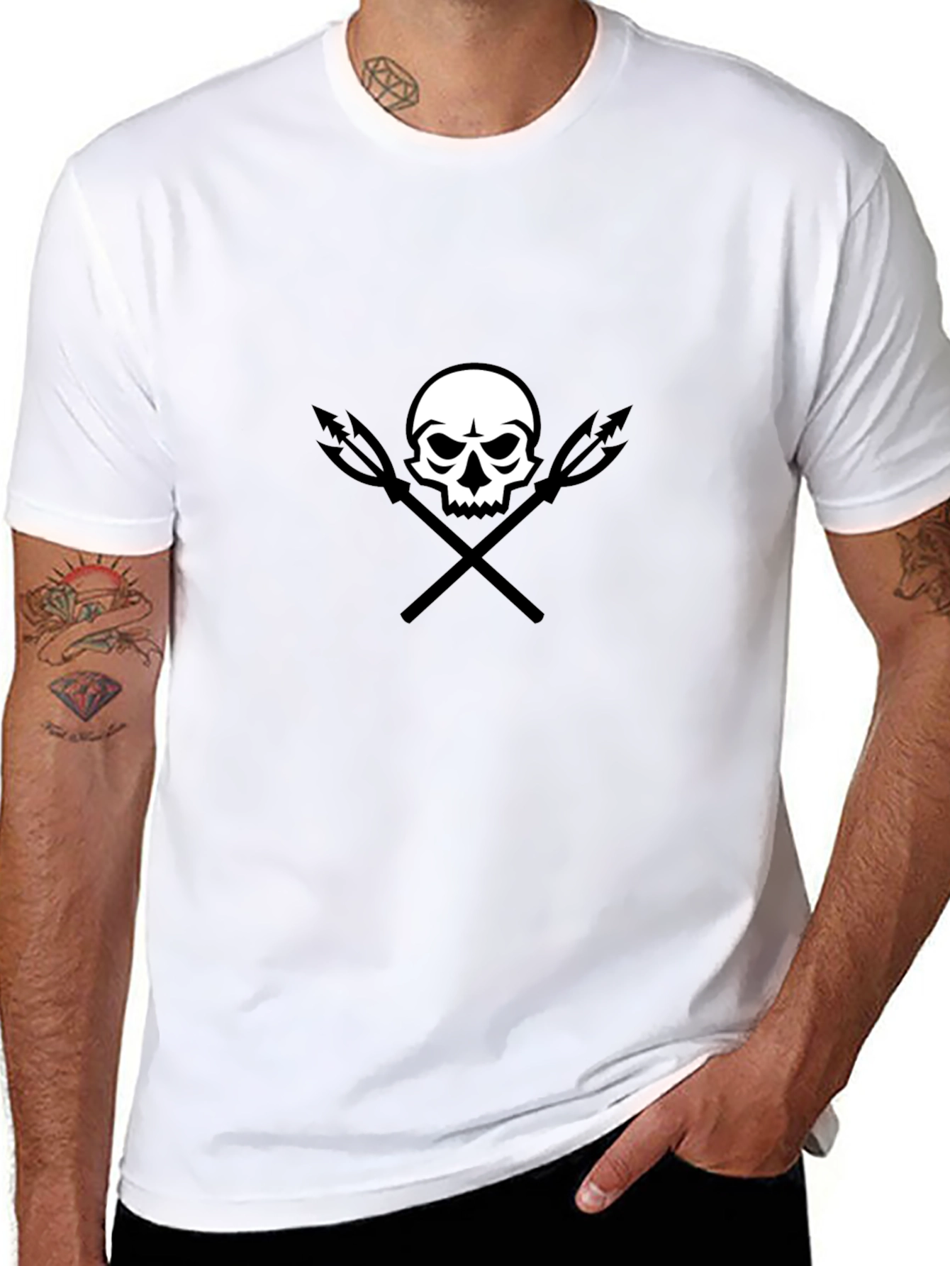 Skull & Trident Black Graphic Tee