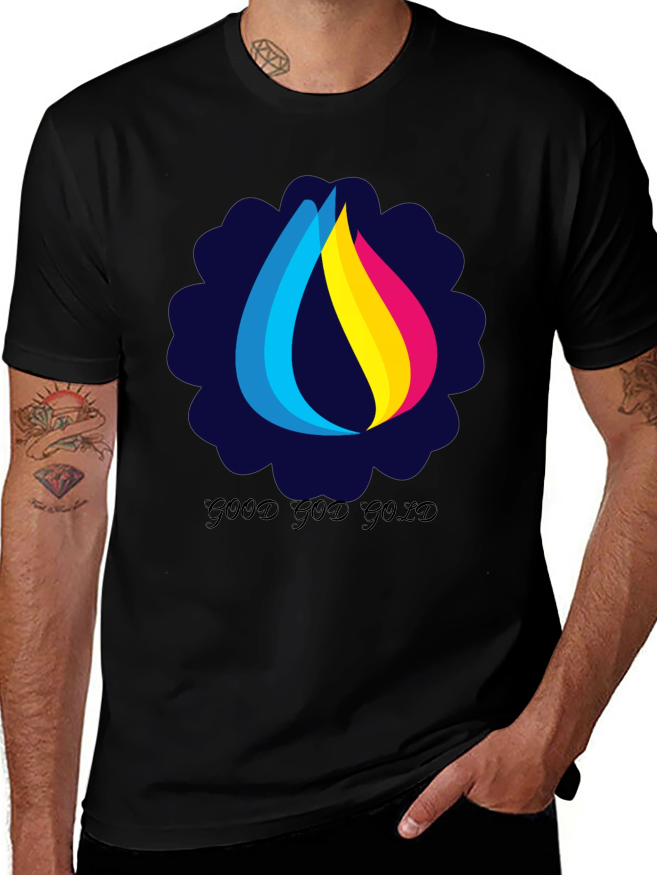 Good God Gold Graphic Tee - Stylish Black T-Shirt
