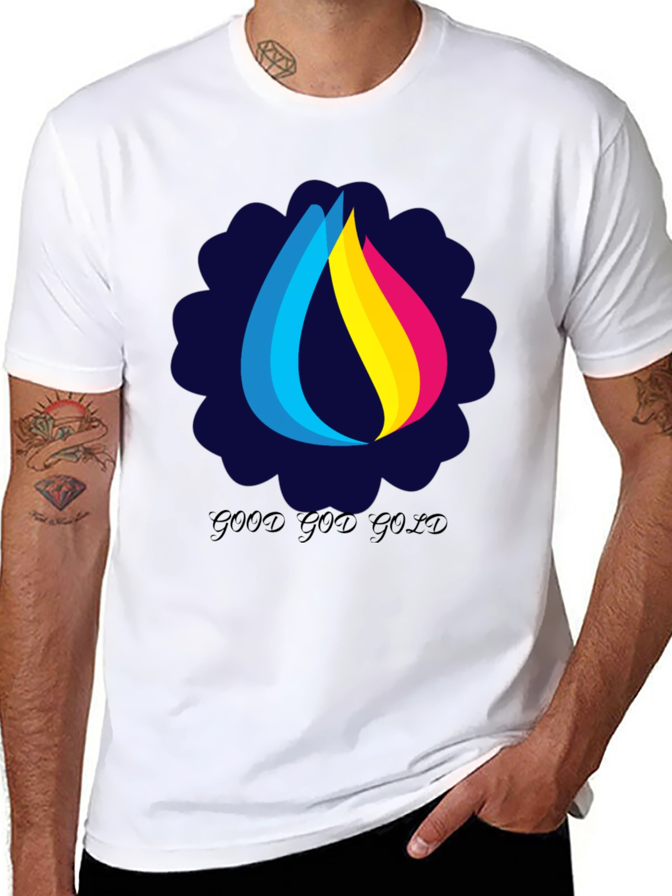 Good God Gold Graphic Tee - Stylish Black T-Shirt