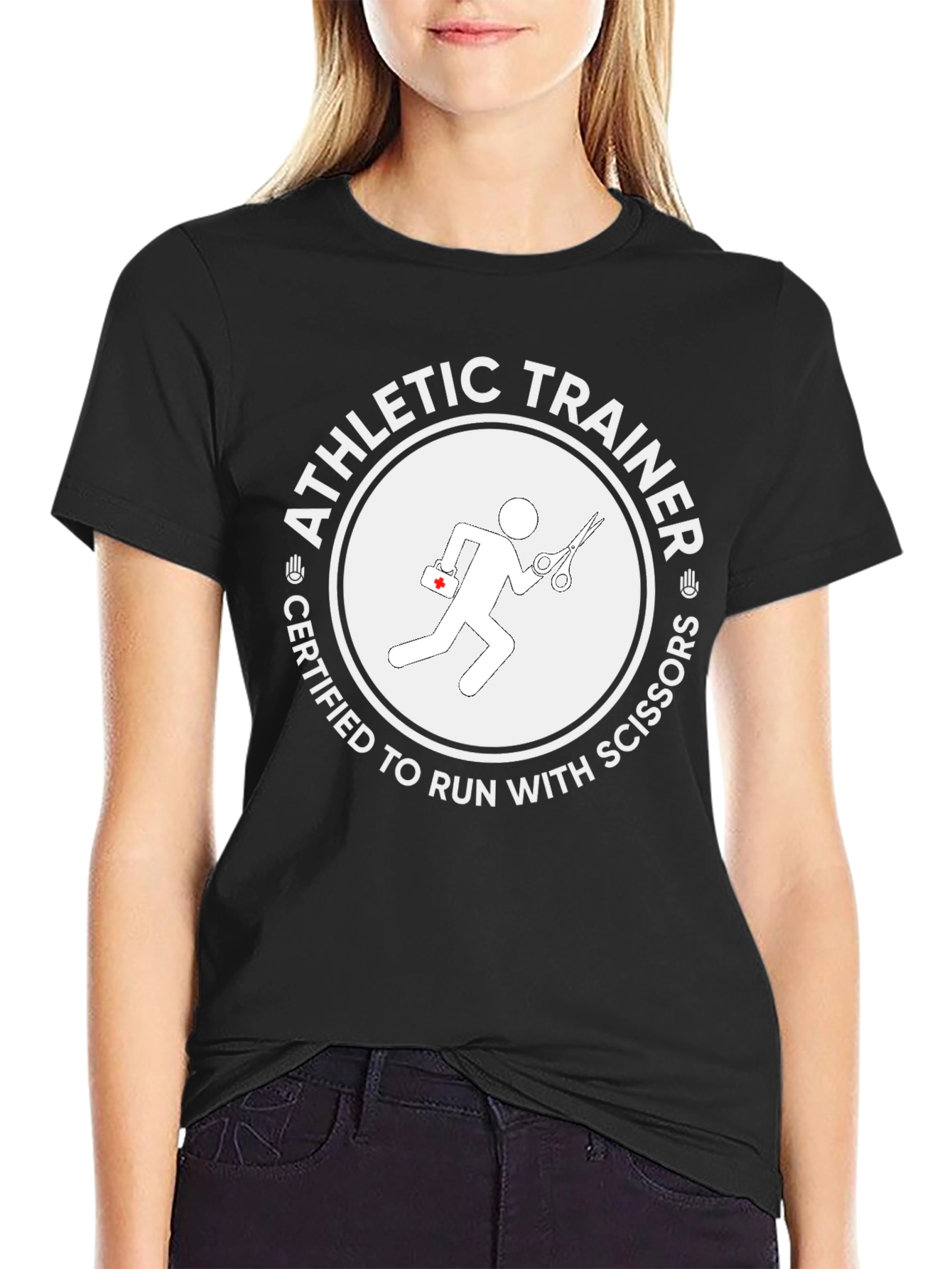 Athletic Trainer Certified to Run with Scissors T-Shirt